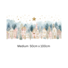 Double Sided Christmas Window Sticker, Winter Village Scene Creative Windows