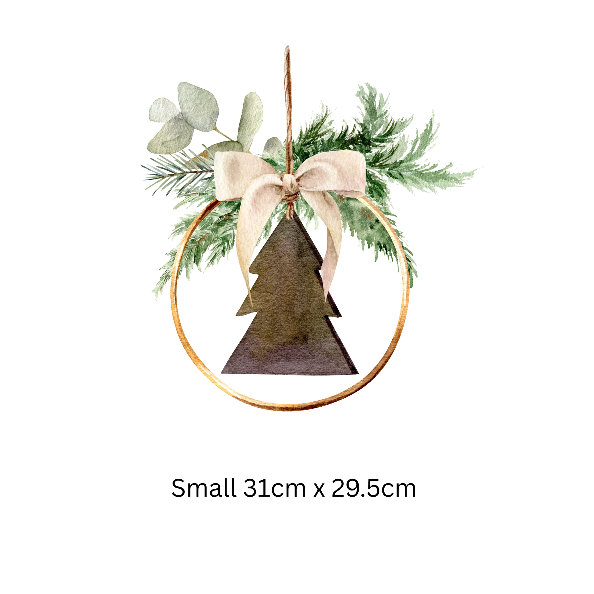 Rustic Double-Sided Christmas Wreath Window Sticker Creative Windows