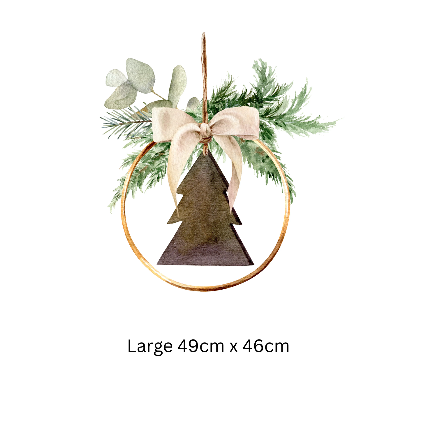 Rustic Double-Sided Christmas Wreath Window Sticker Creative Windows