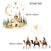 Three Kings Nativity Window Cling: Double-Sided Reusable Christmas Sticker Creative Windows