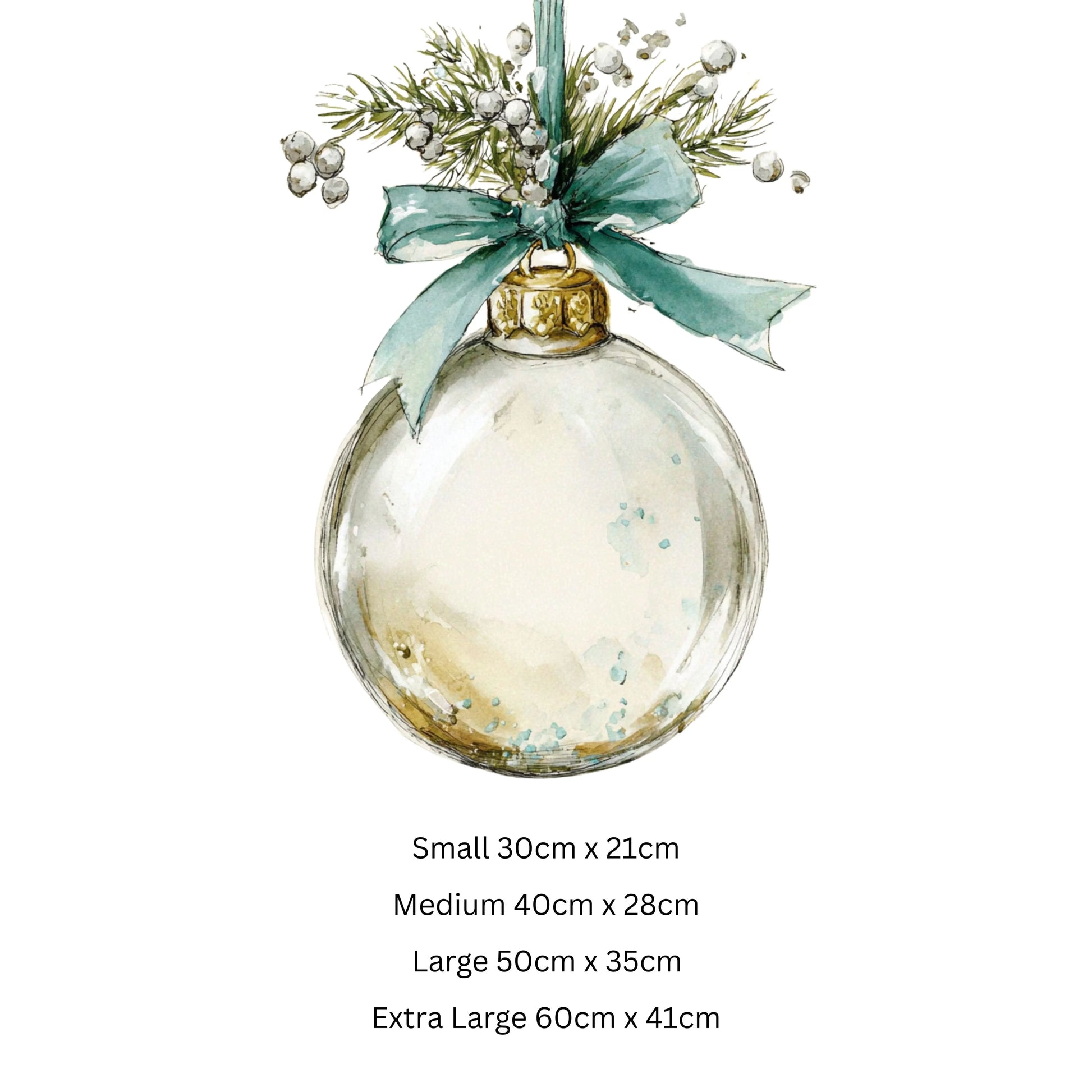 Gold Bauble Christmas Window Sticker Double Sided Reusable Creative Windows