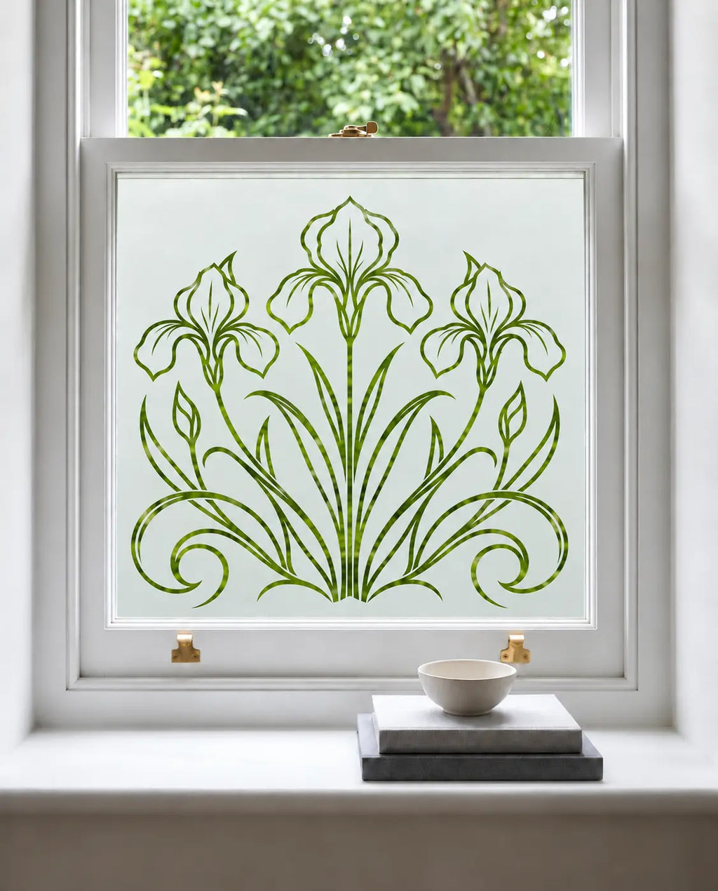 Art Nouveau Iris Privacy Window Film