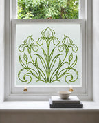 Art Nouveau Iris Privacy Window Film
