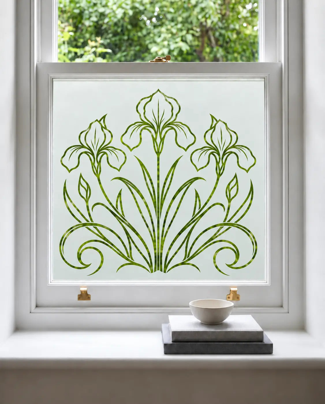 Art Nouveau Iris Privacy Window Film