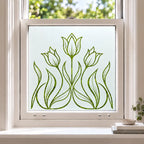 Art Nouveau Tulip Frosted Privacy Window Film