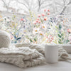 Floral Privacy Window Film Border