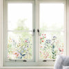 Floral Privacy Window Film Border