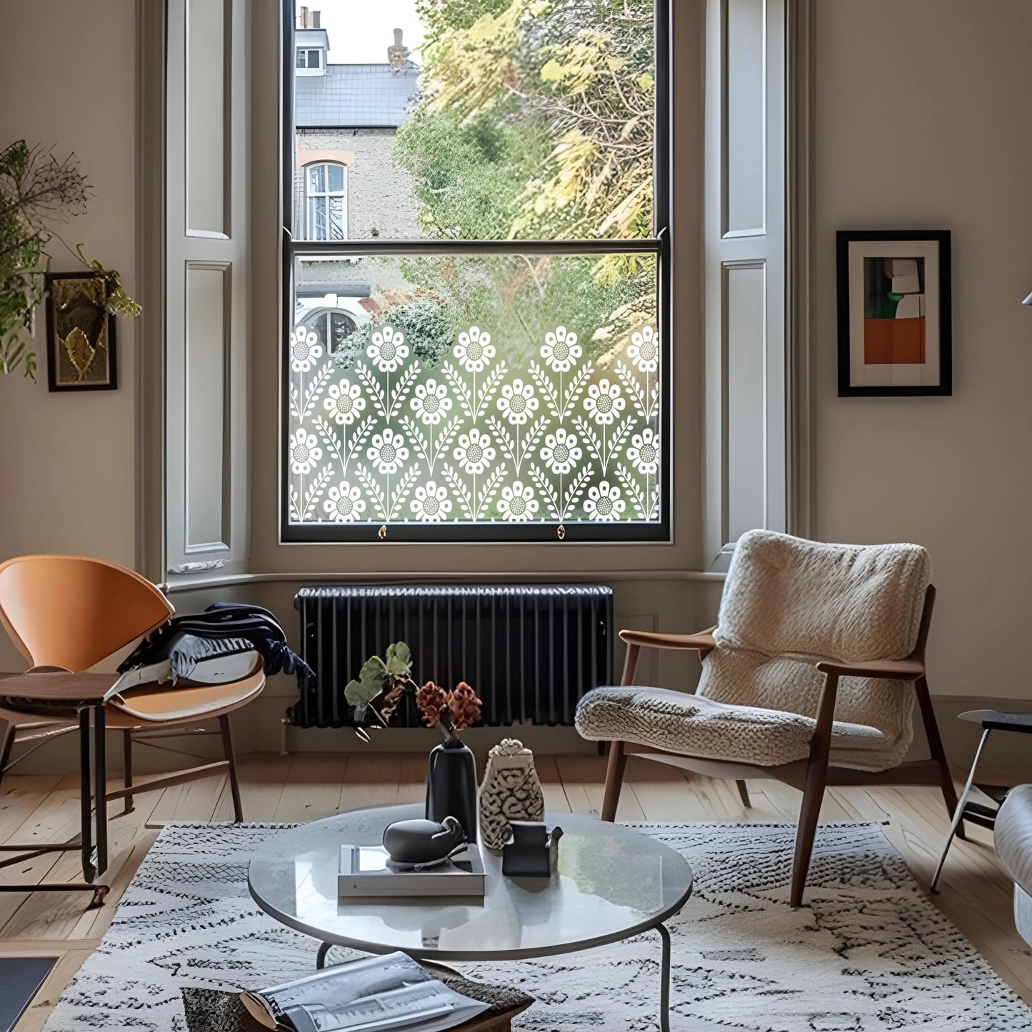 Guilmi Frosted Privacy Window Film Border Creative Windows