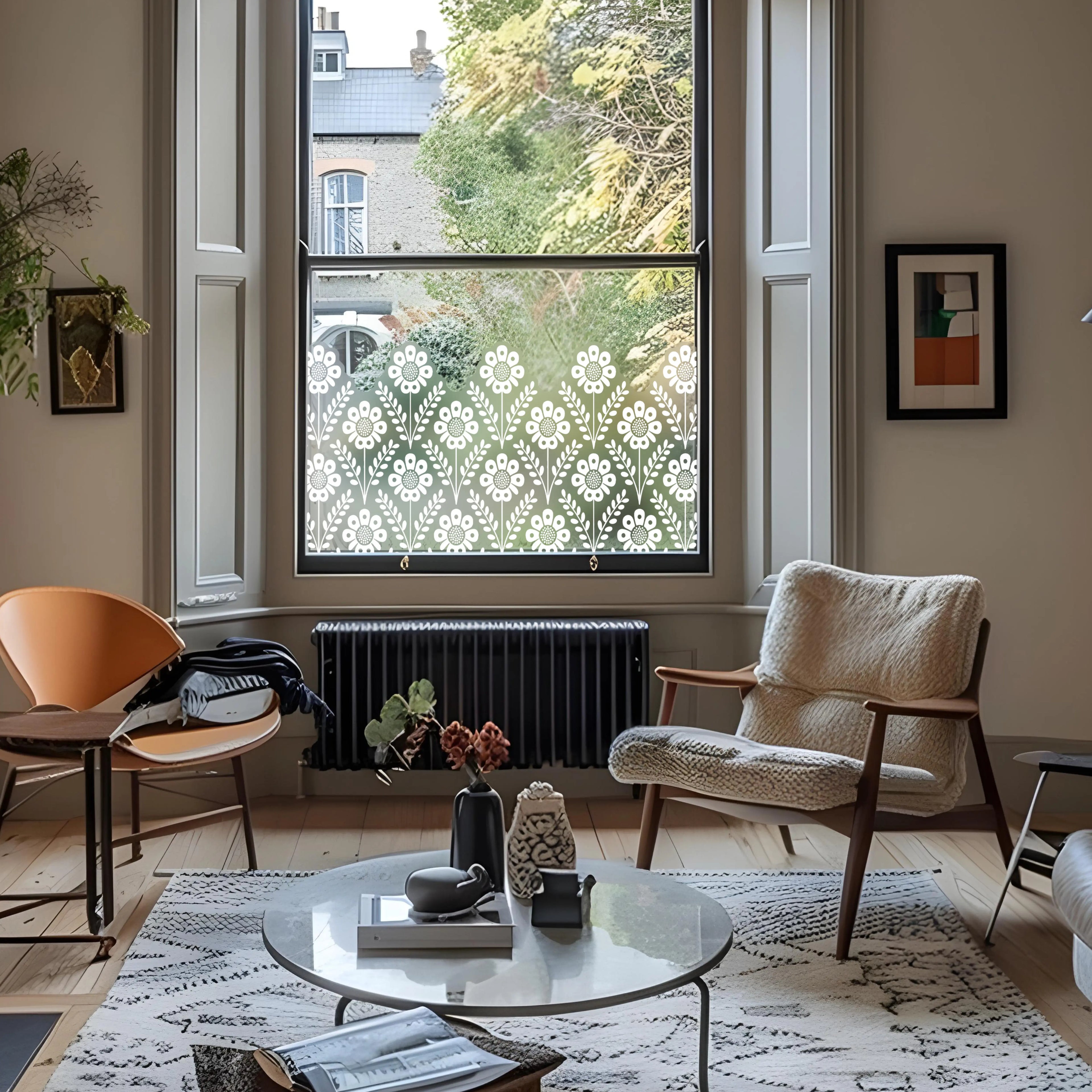 Guilmi Frosted Privacy Window Film Border Creative Windows