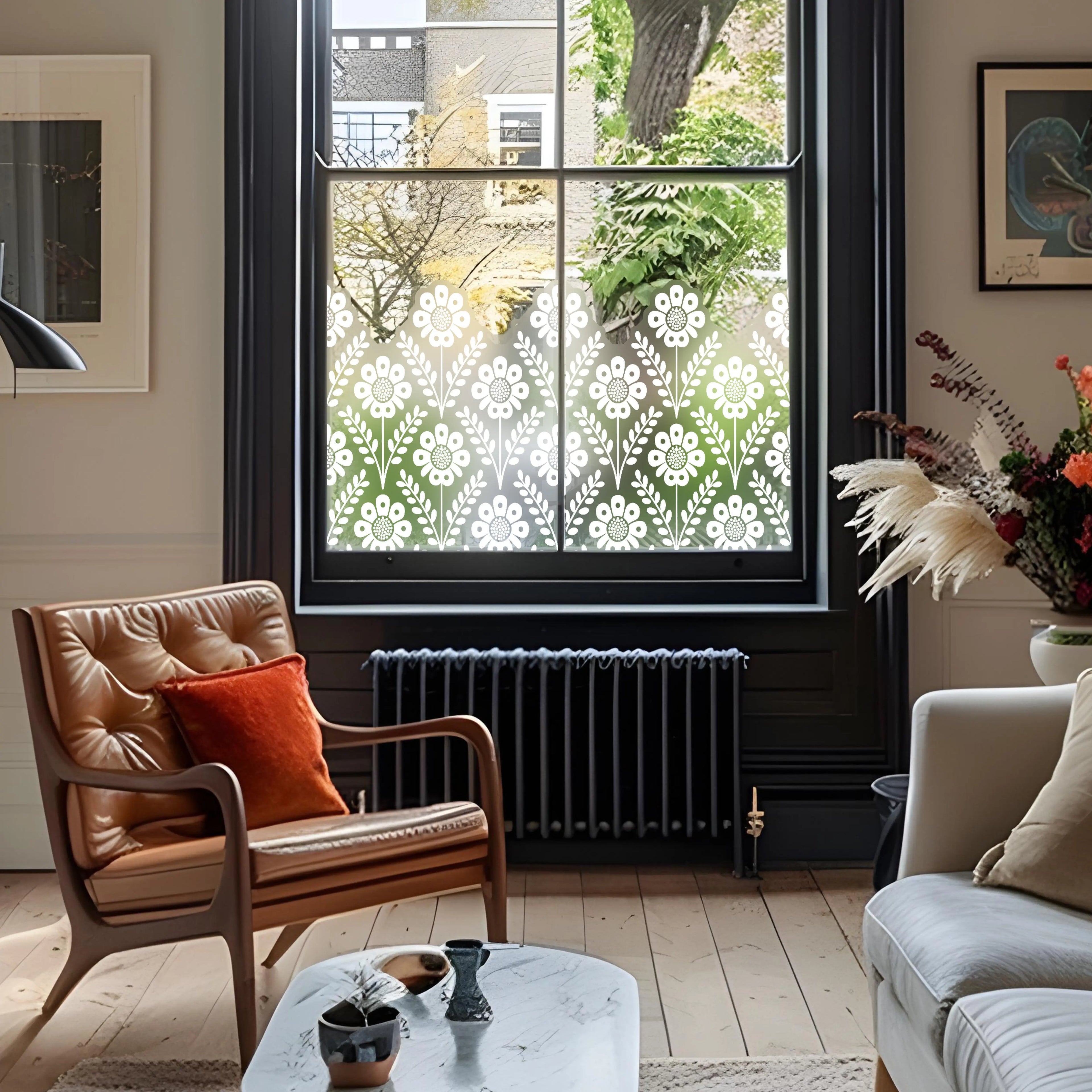 Guilmi Frosted Privacy Window Film Border Creative Windows