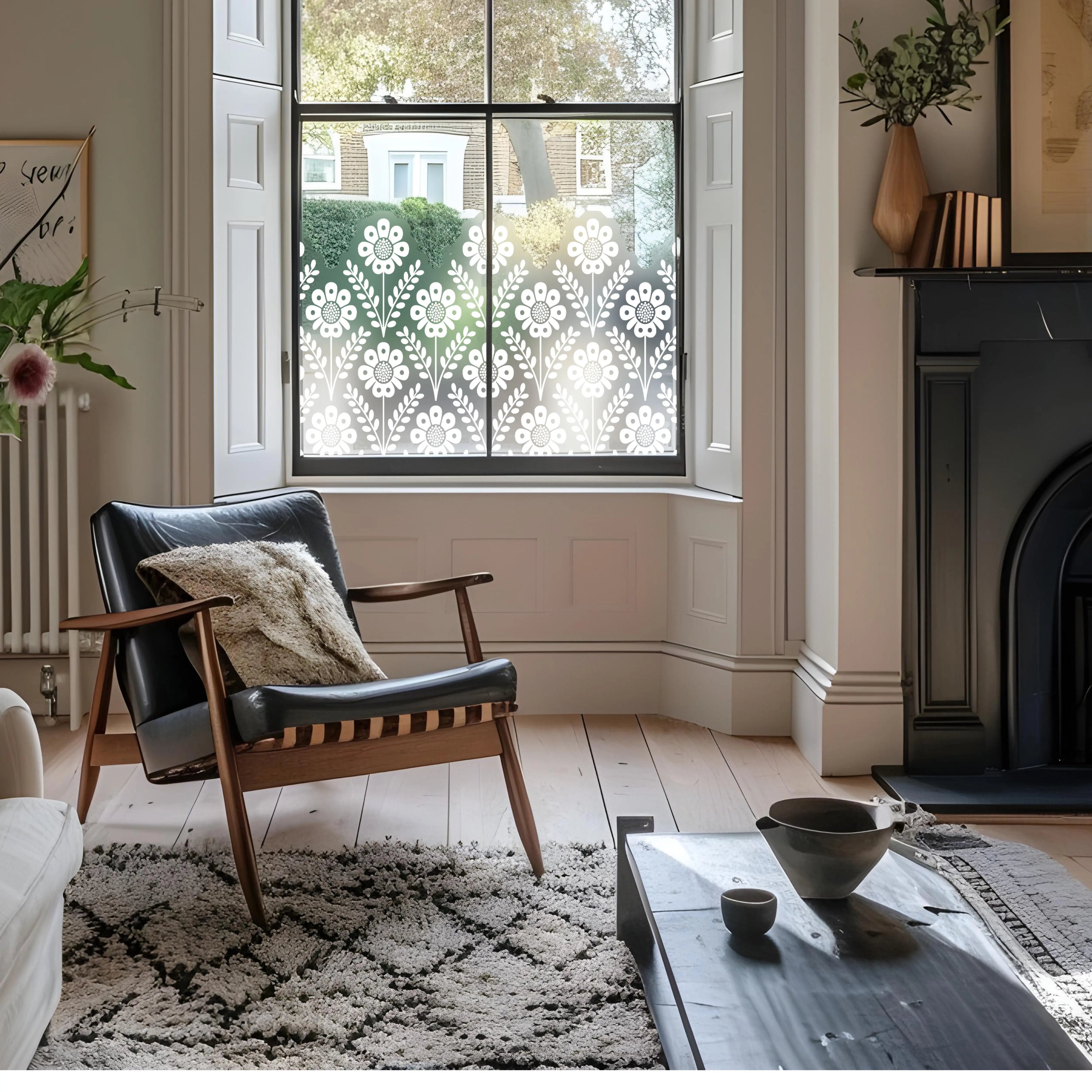 Guilmi Frosted Privacy Window Film Border Creative Windows