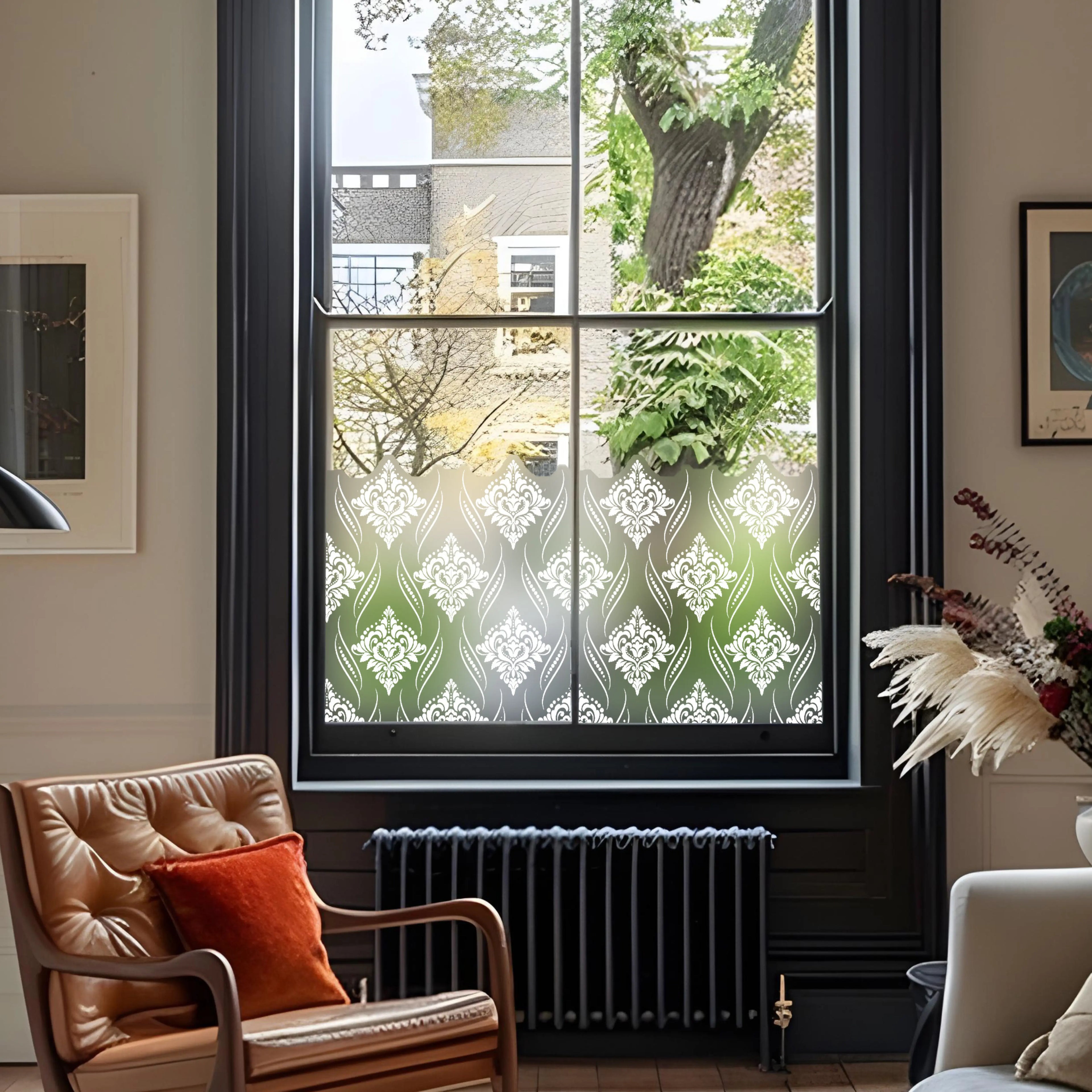 Syracuse Privacy Frosted Window Film Border - Creative Windows