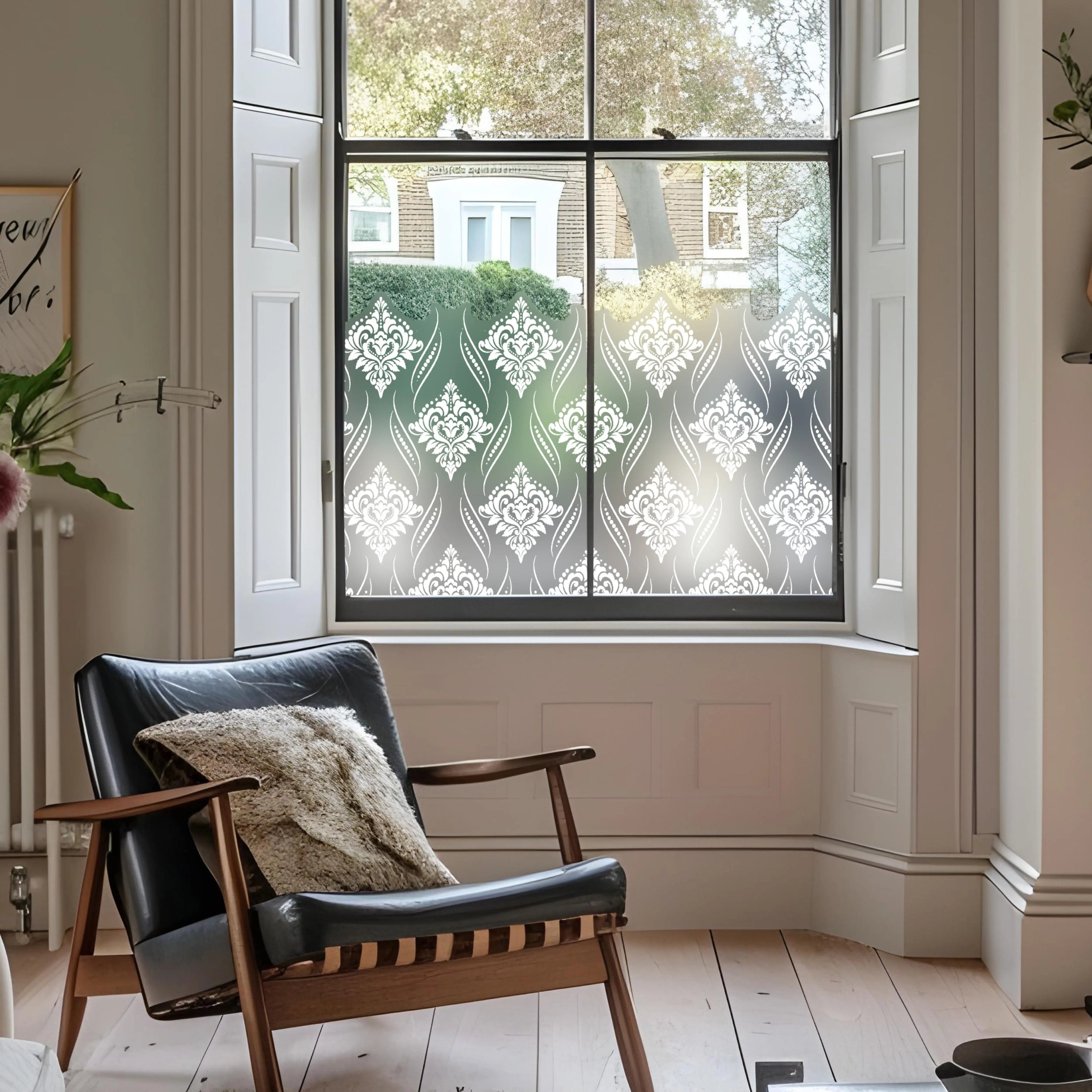 Syracuse Privacy Frosted Window Film Border - Creative Windows