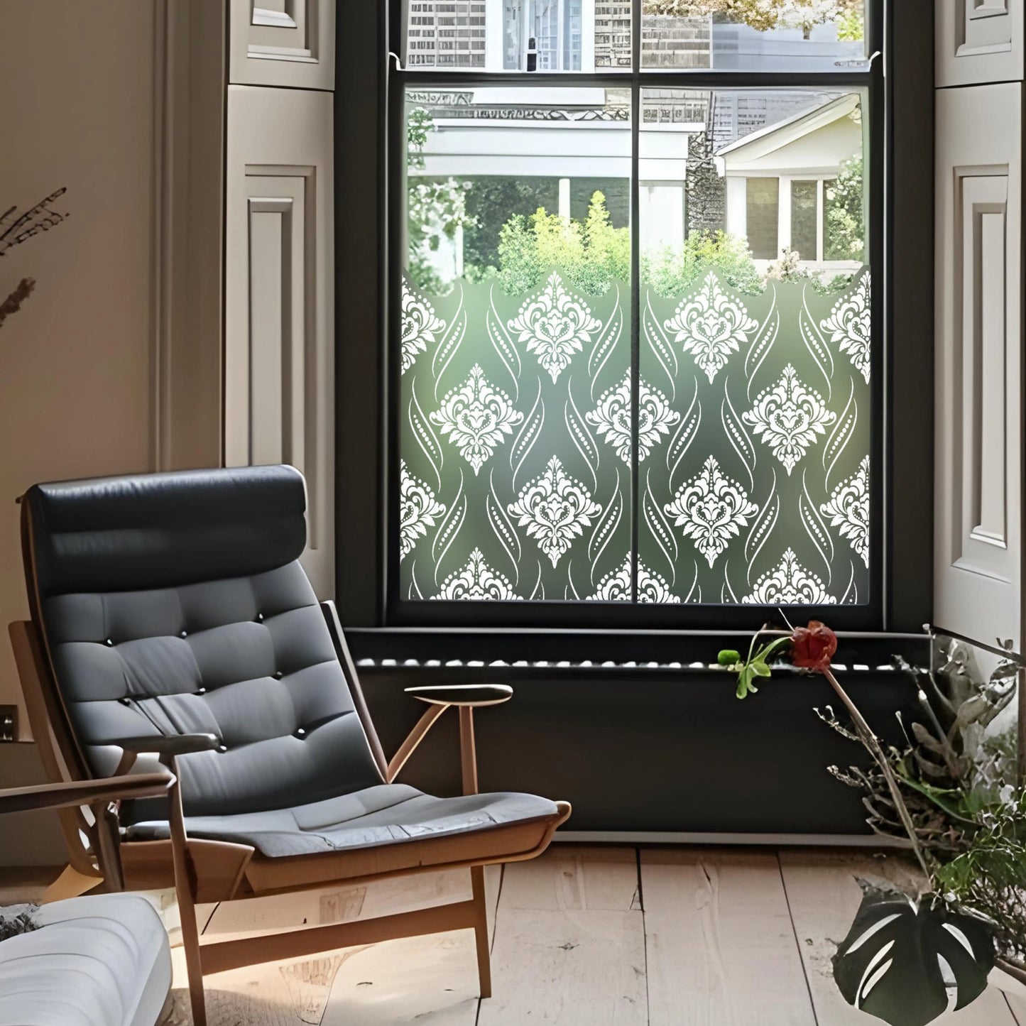 Syracuse Privacy Frosted Window Film Border - Creative Windows