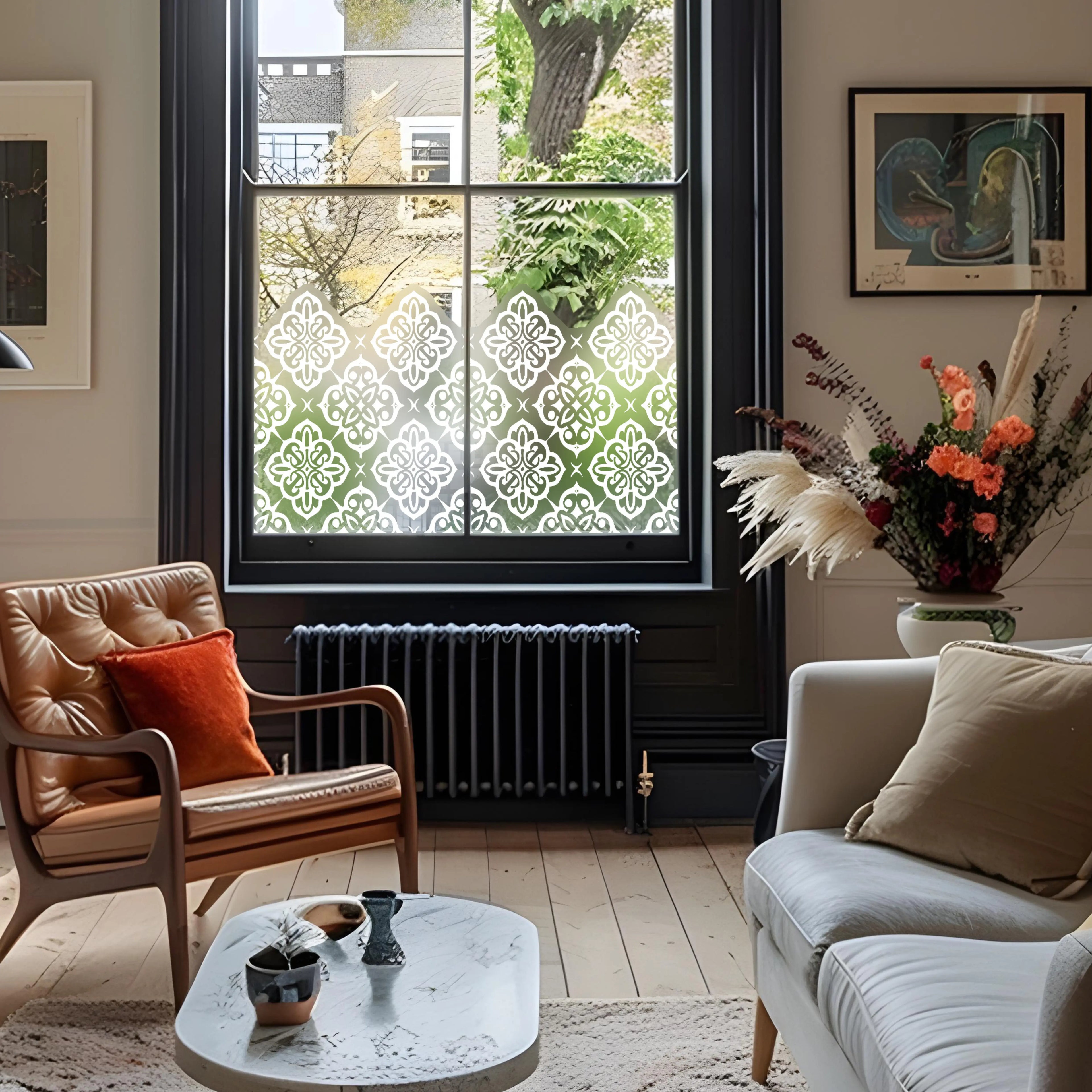 Gussago Frosted Privacy Window Film Border Creative Windows