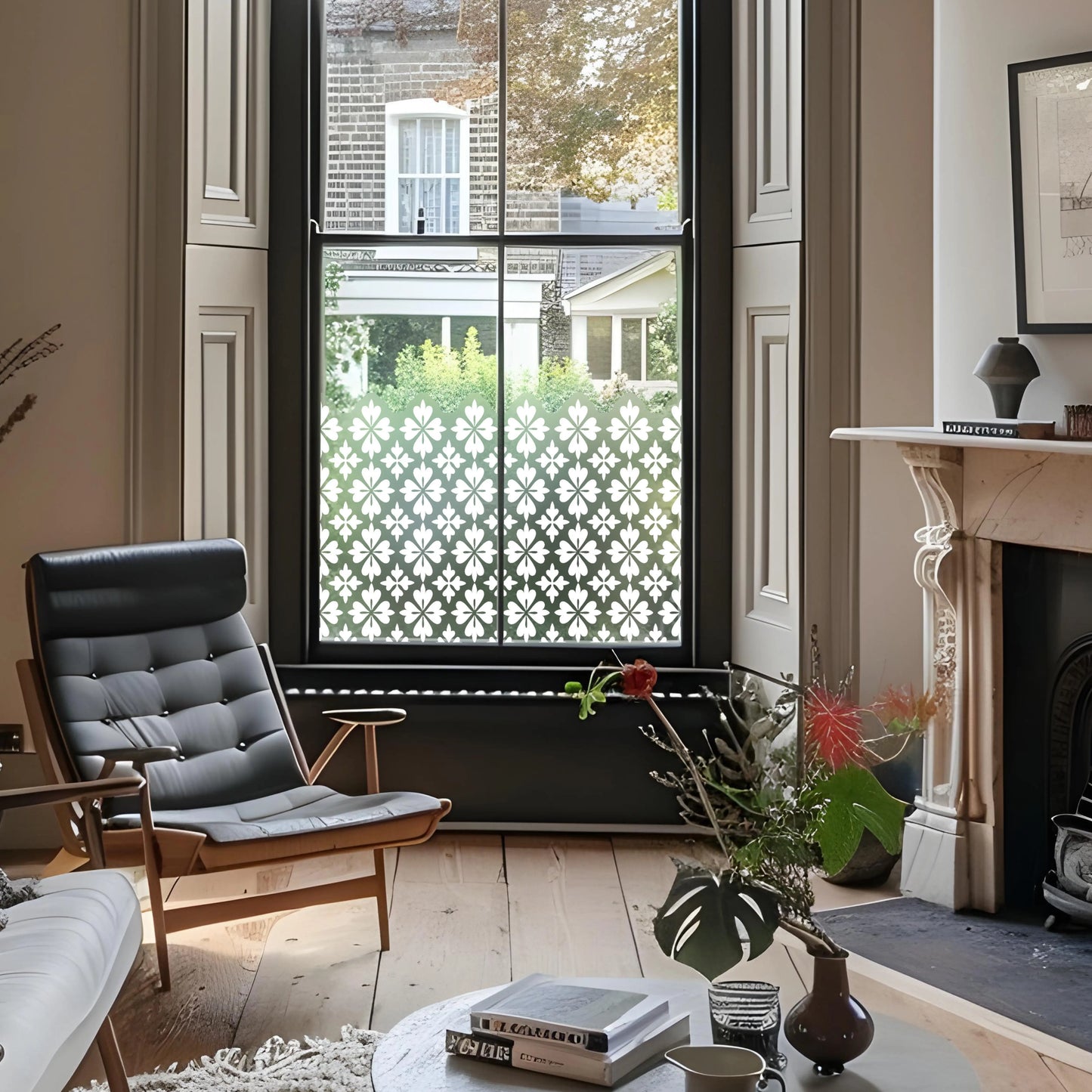 Segariu Privacy Frosted Window Film Border Creative Windows