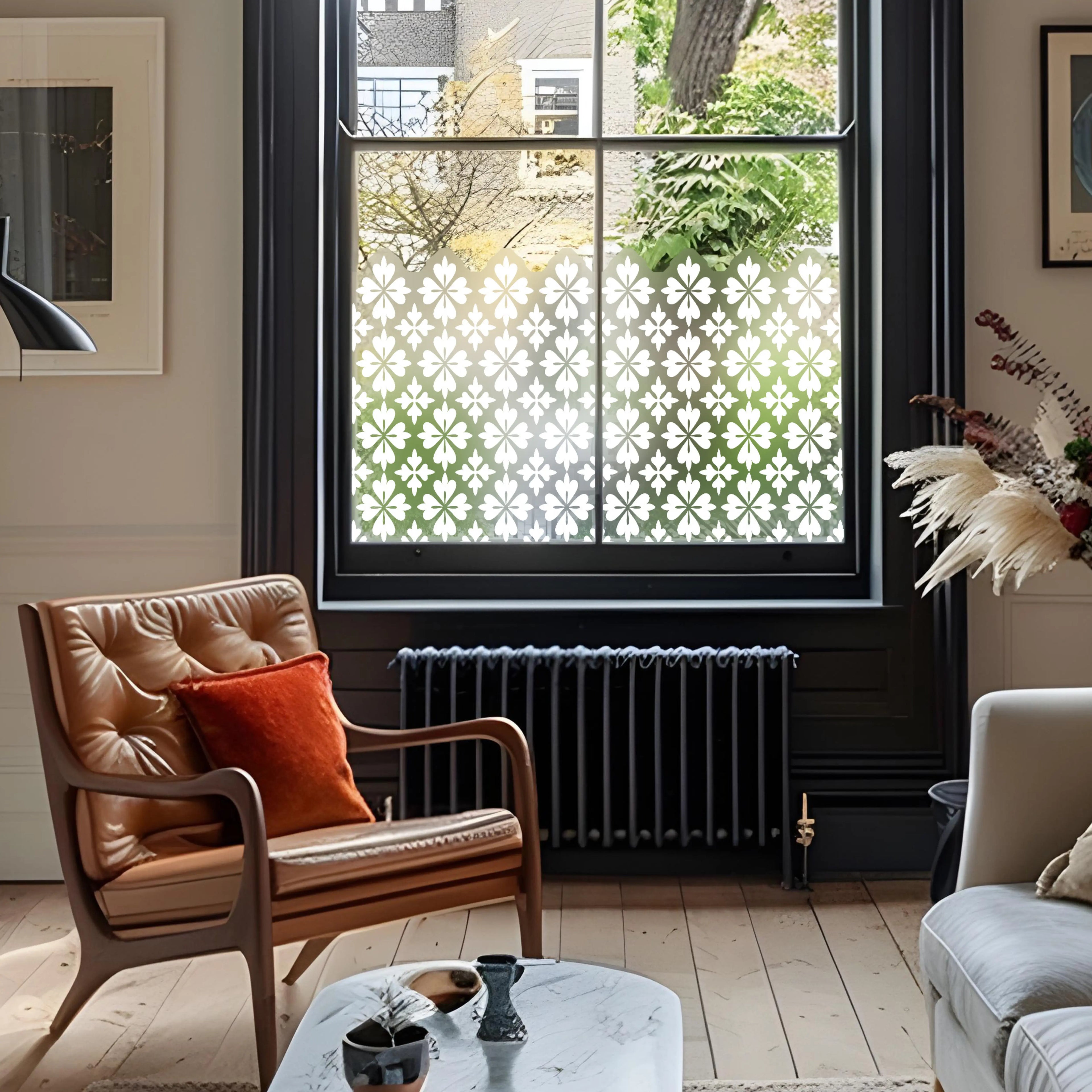 Segariu Privacy Frosted Window Film Border Creative Windows