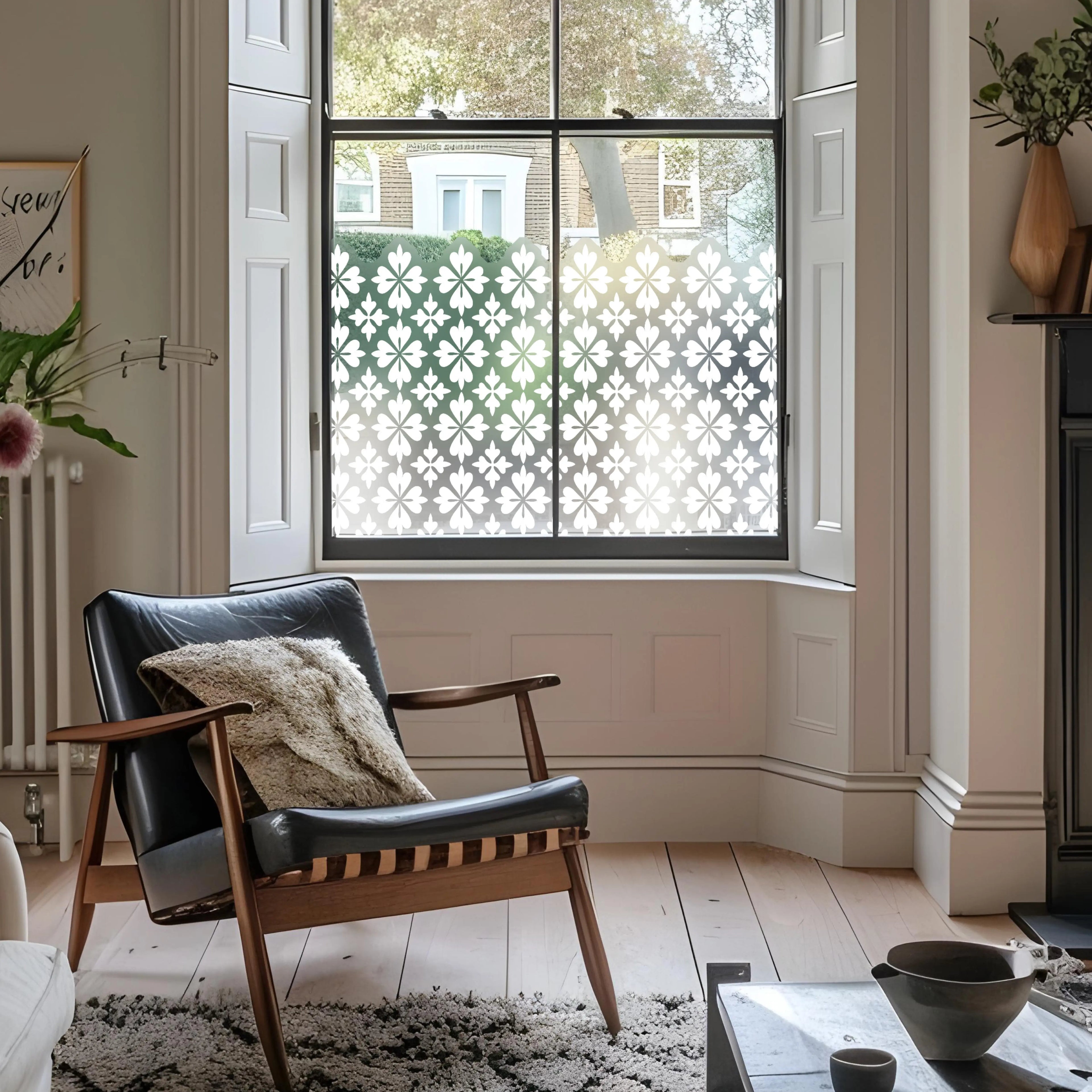 Segariu Privacy Frosted Window Film Border Creative Windows