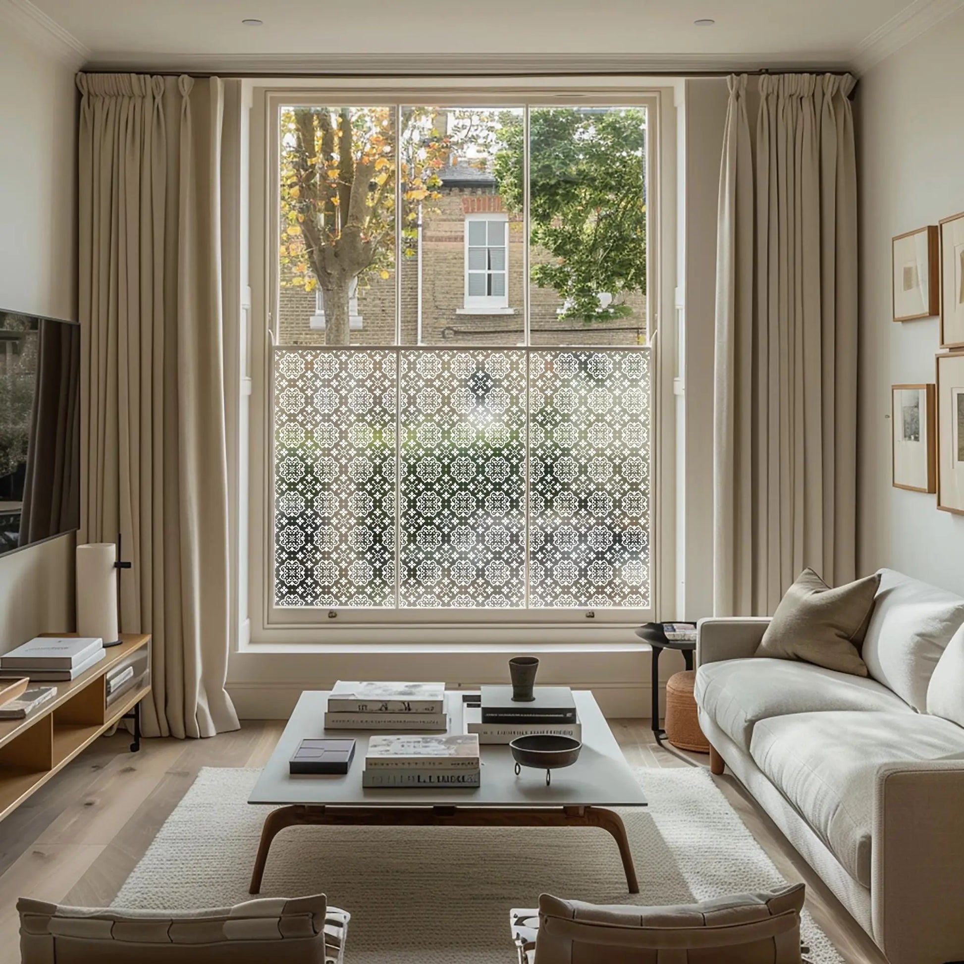 Narzole Frosted Patterned Window Film Creative Windows