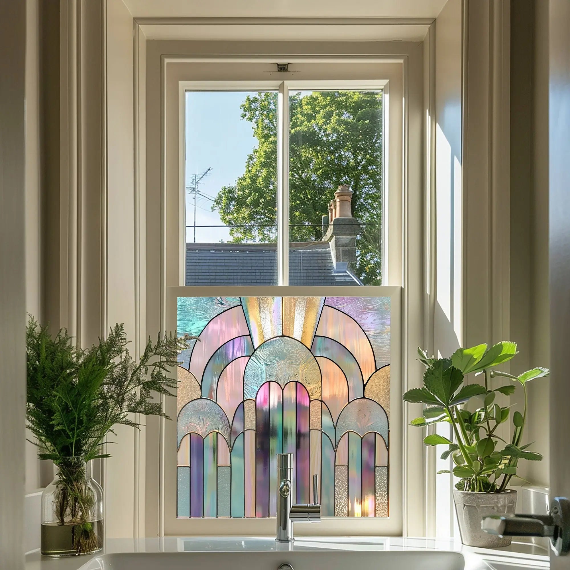 Lisio Privacy Stained Glass Window Film Creative Windows