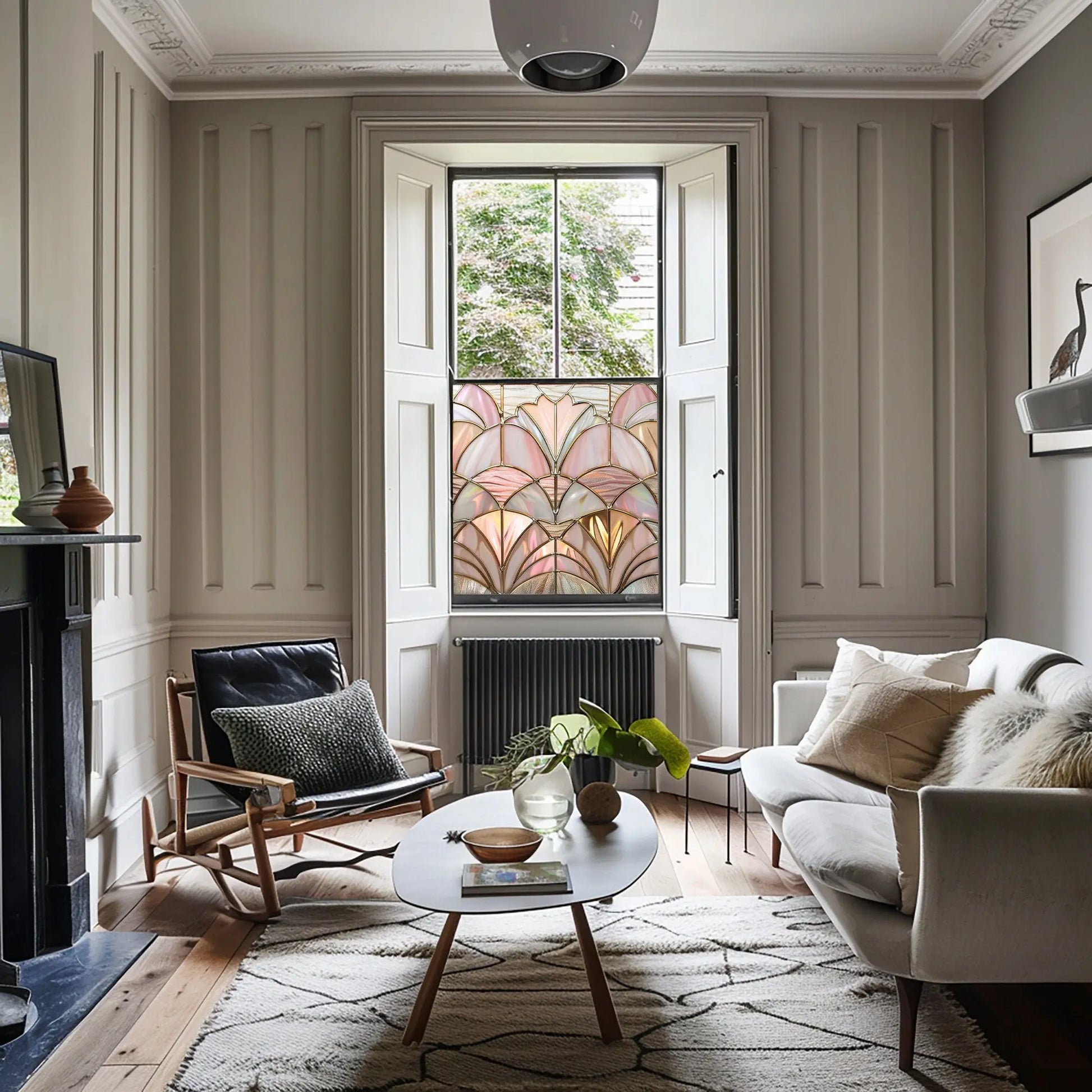 Aradeo Stained Glass Privacy Window Film Creative Windows