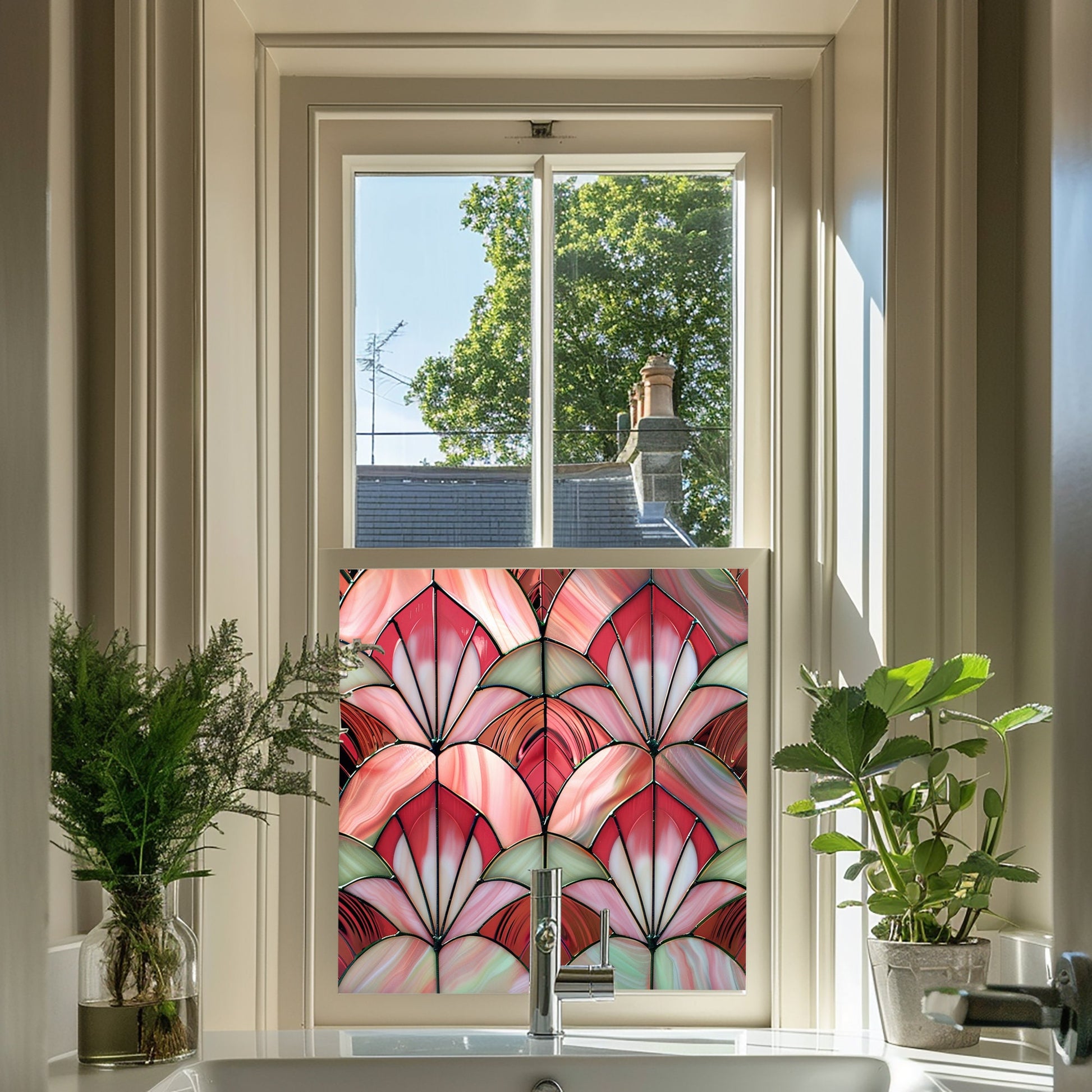 Art Deco Window Film, Privacy Window Film, Window Film, Decorative Window Film, Patterned Window Film, Coloured Window Film, Stained Glass Creative Windows