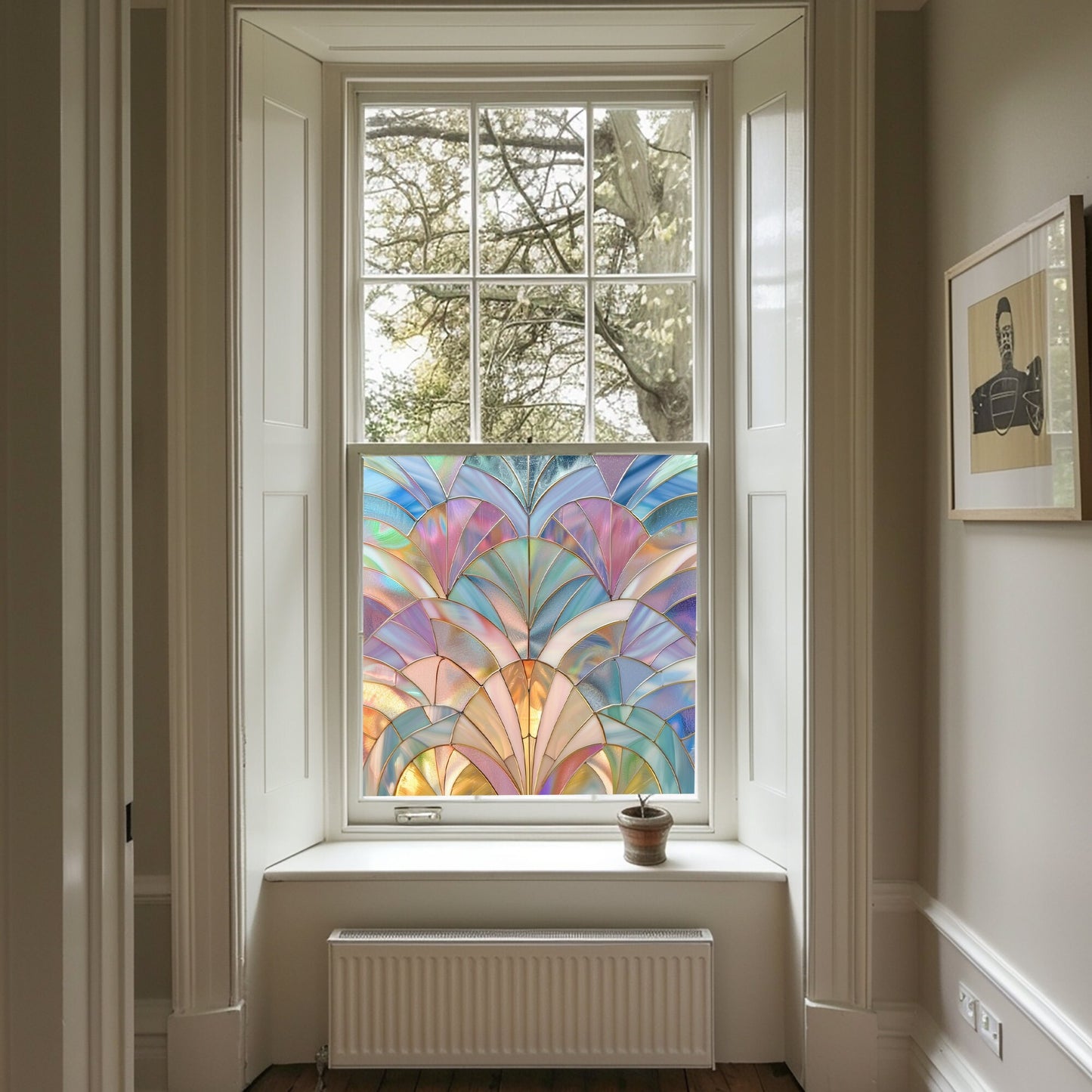 Art Deco Window Film, Privacy Window Film, Window Film, Decorative Window Film, Patterned Window Film, Coloured Window Film, Stained Glass Creative Windows