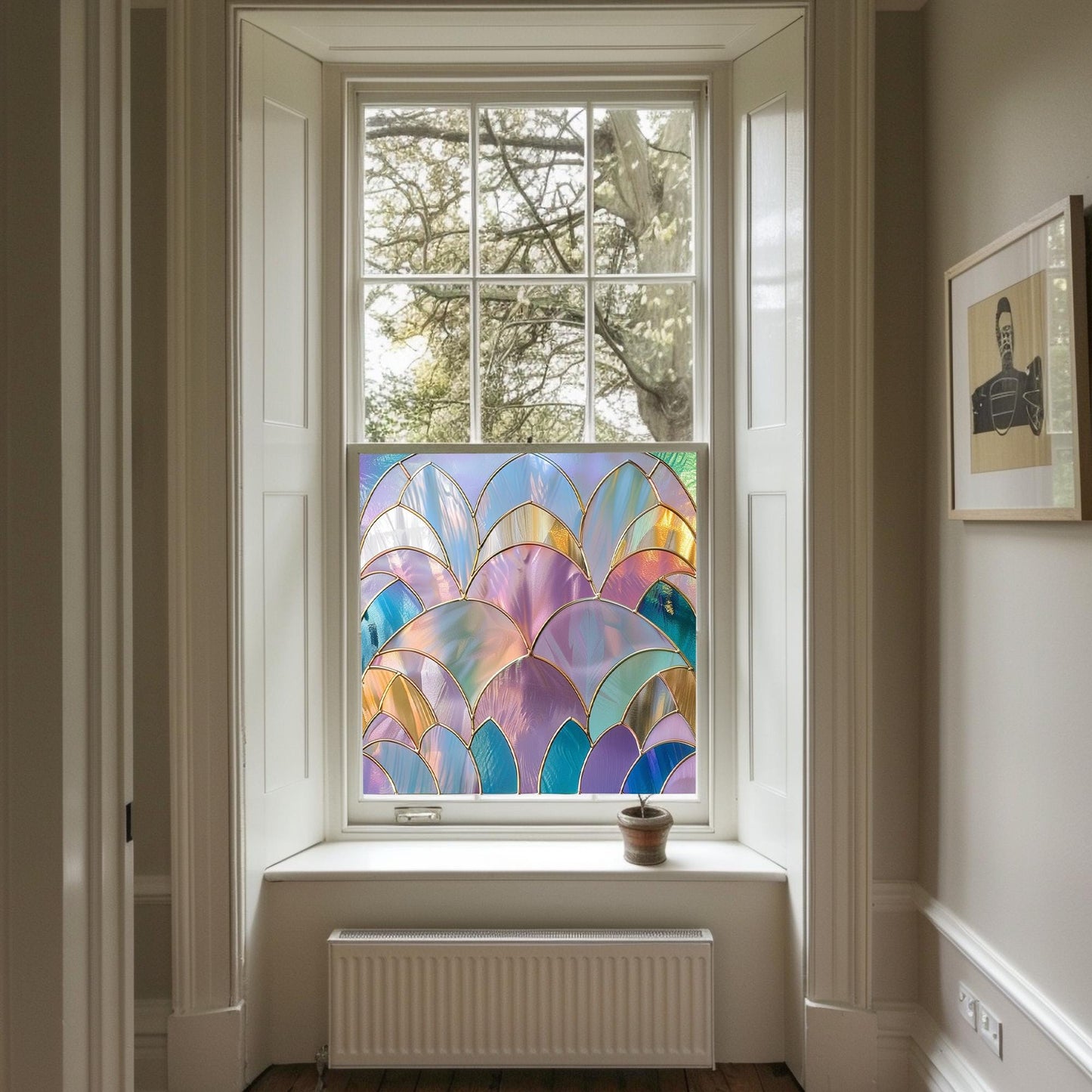 Window Film, Privacy Window Film, Art Deco Window Film, Decorative Window Film, Window, Front Door Window Film, Stained Glass Window Film Creative Windows