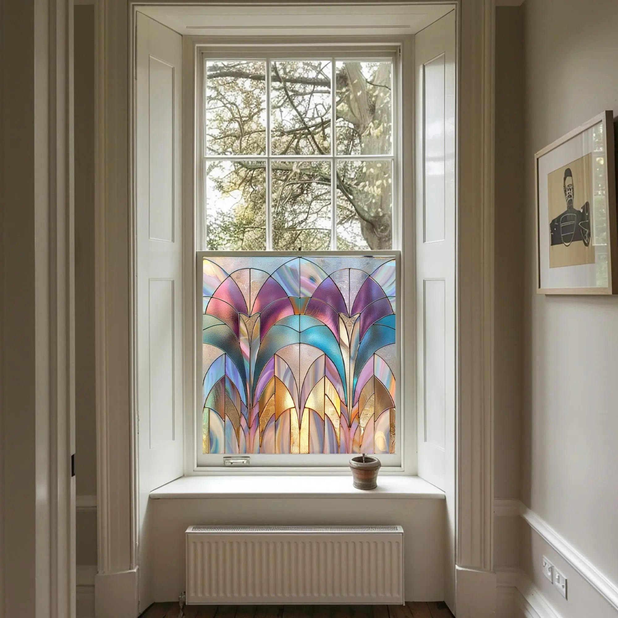 Lenta Stained Glass Privacy Window Film Creative Windows