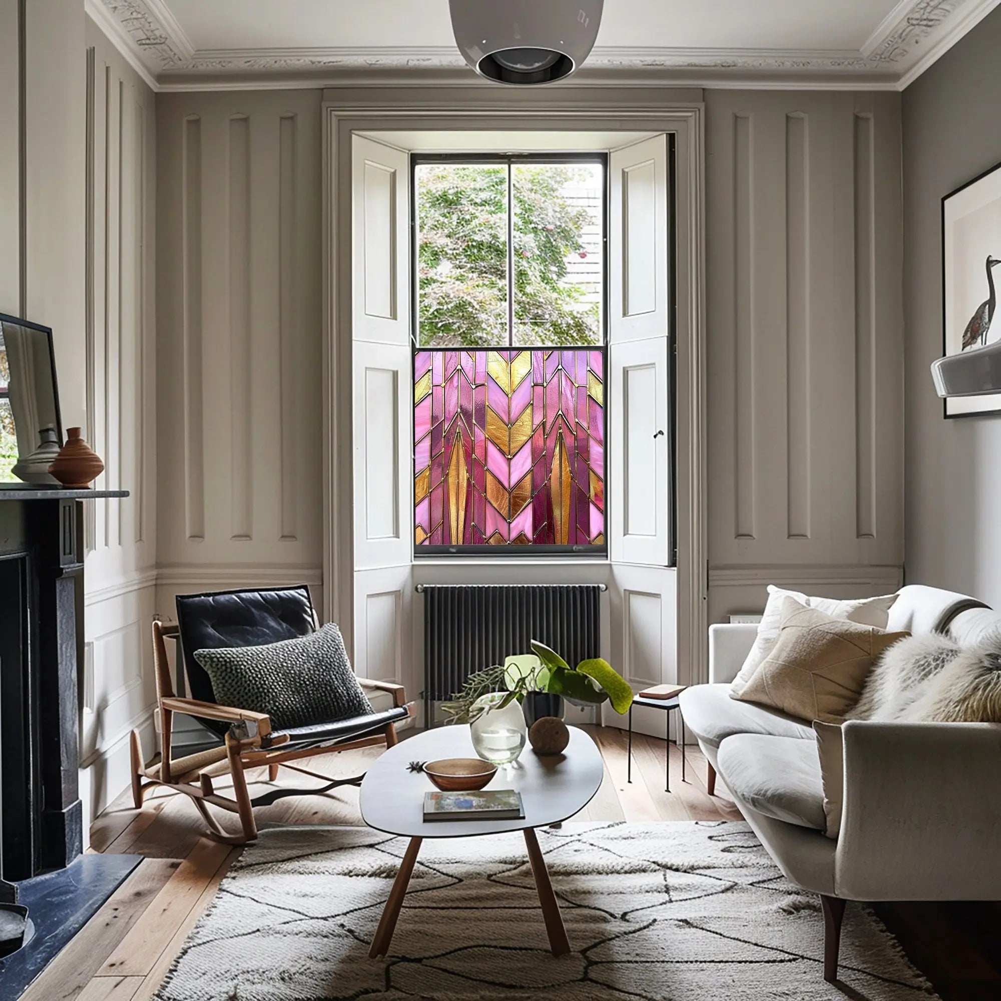 Oniferi Stained Glass Privacy Window Film Creative Windows