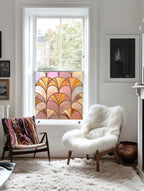 Stained Glass Privacy Window Film Pink Fan Creative Windows
