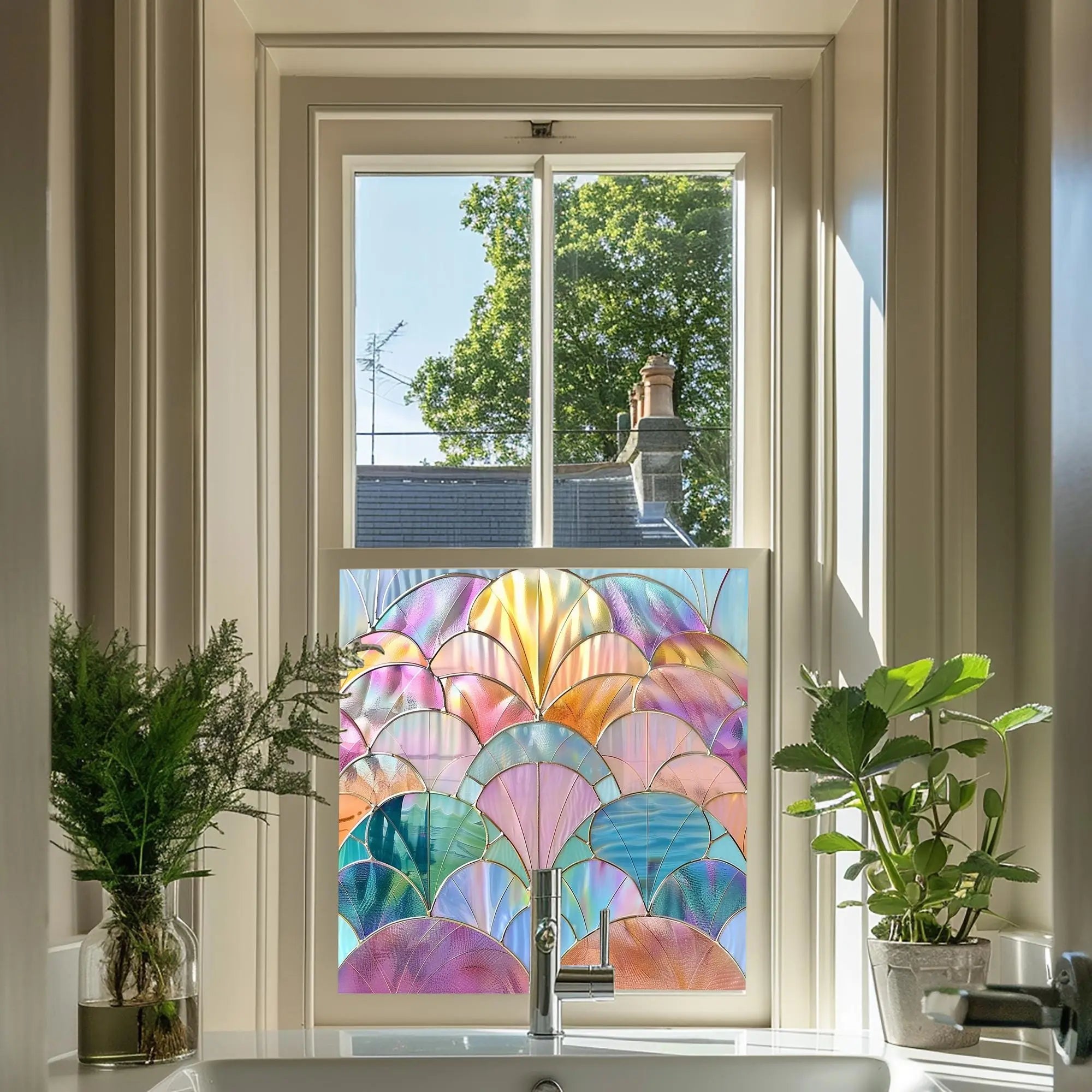 Laglio Privacy Stained Glass Window Film Creative Windows