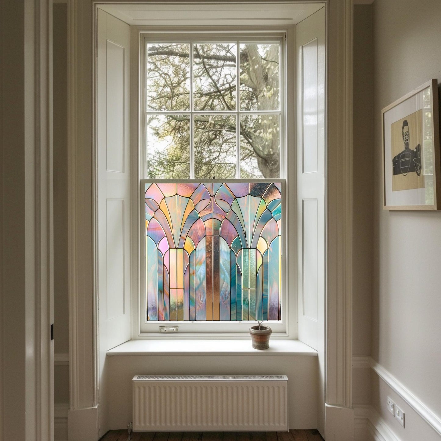 Art Deco Window Film, Privacy Window Film, Window Film, Decorative Window Film, Patterned Window Film, Coloured Window Film, Stained Glass Creative Windows