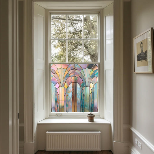 Art Deco Window Film, Privacy Window Film, Window Film, Decorative Window Film, Patterned Window Film, Coloured Window Film, Stained Glass Creative Windows