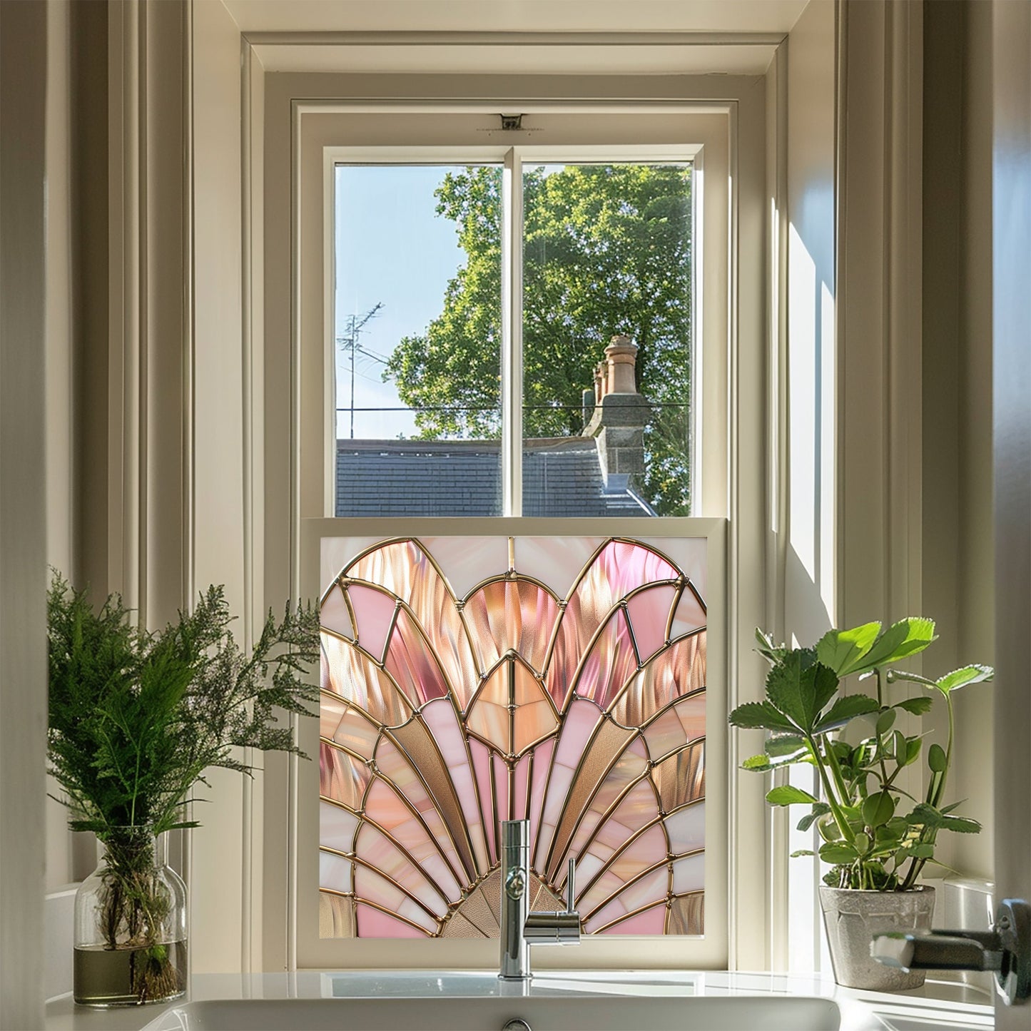 Art Deco Window Film, Privacy Window Film, Window Film, Decorative Window Film, Patterned Window Film, Coloured Window Film, Stained Glass Creative Windows