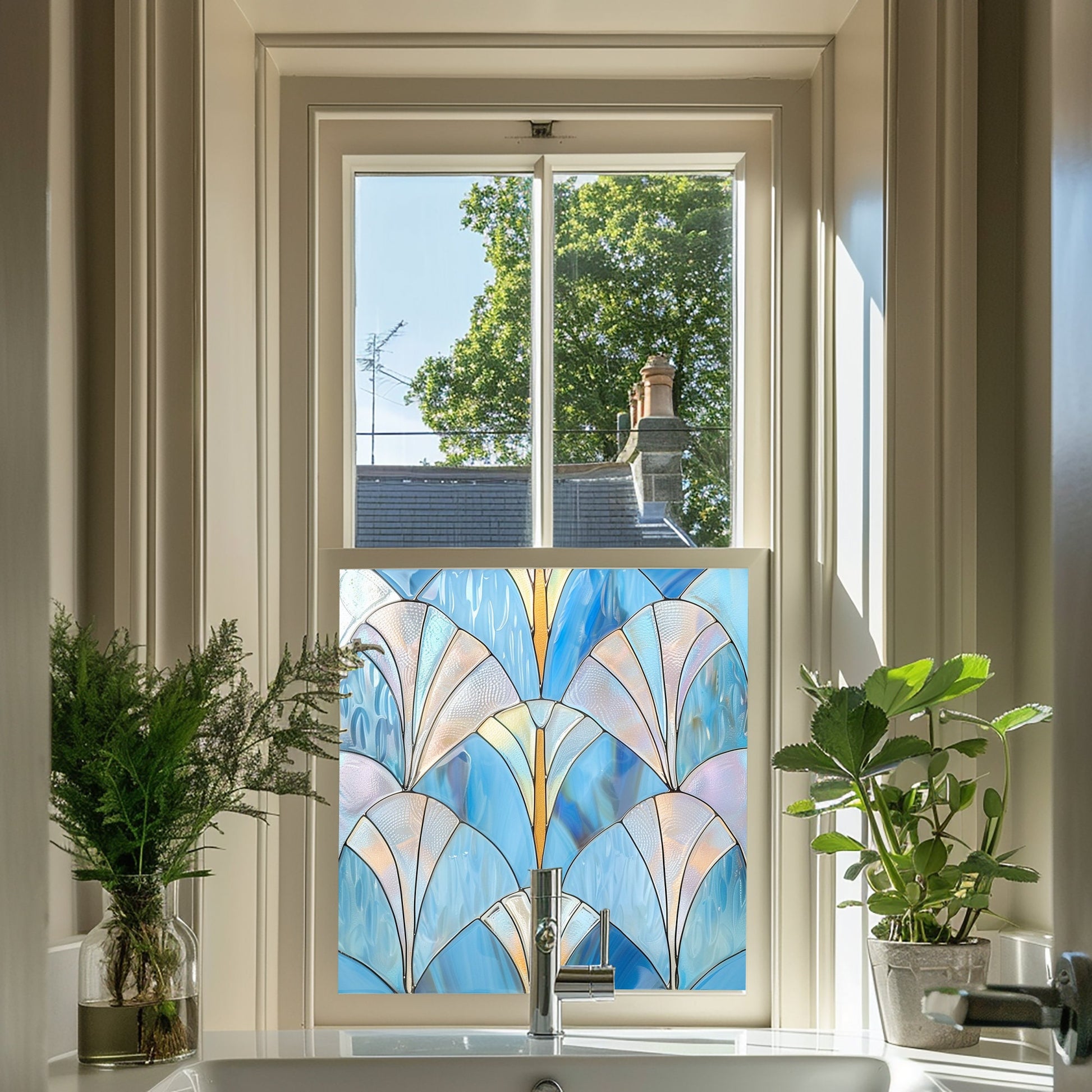 Art Deco Window Film, Privacy Window Film, Window Film, Decorative Window Film, Patterned Window Film, Coloured Window Film, Stained Glass Creative Windows