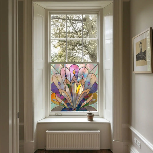 Art Deco Window Film: Serina Privacy Stained Glass Window Film Creative Windows