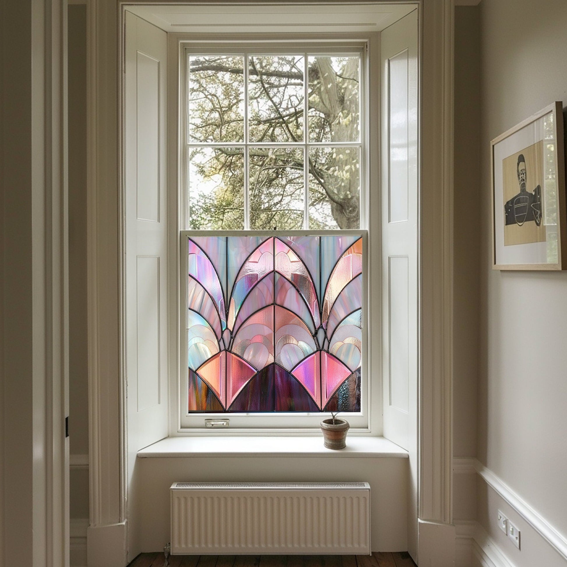 Art Deco Window Film, Privacy Window Film, Window Film, Decorative Window Film, Patterned Window Film, Coloured Window Film, Stained Glass Creative Windows