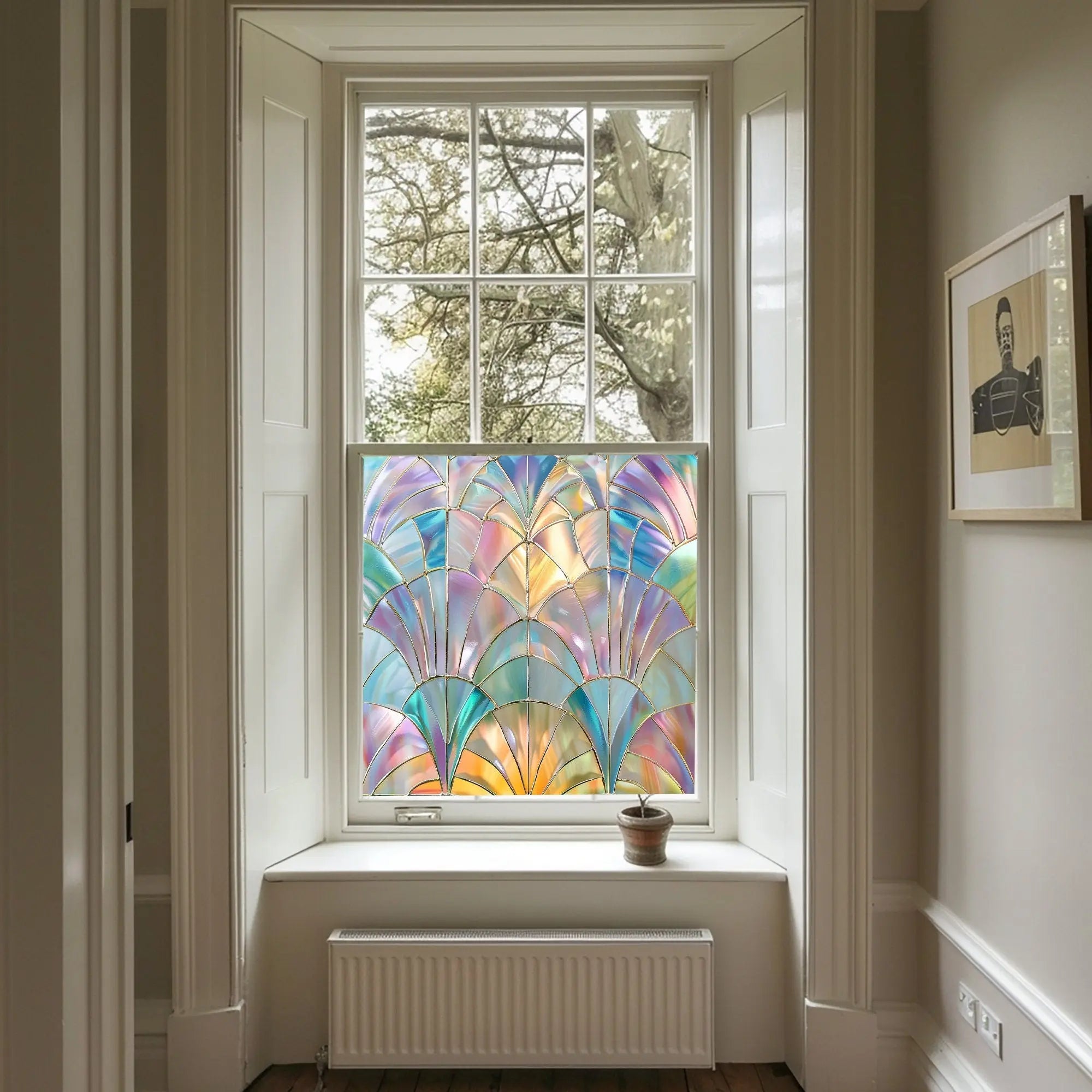 Traves Stained Glass Window Film For Privacy Creative Windows