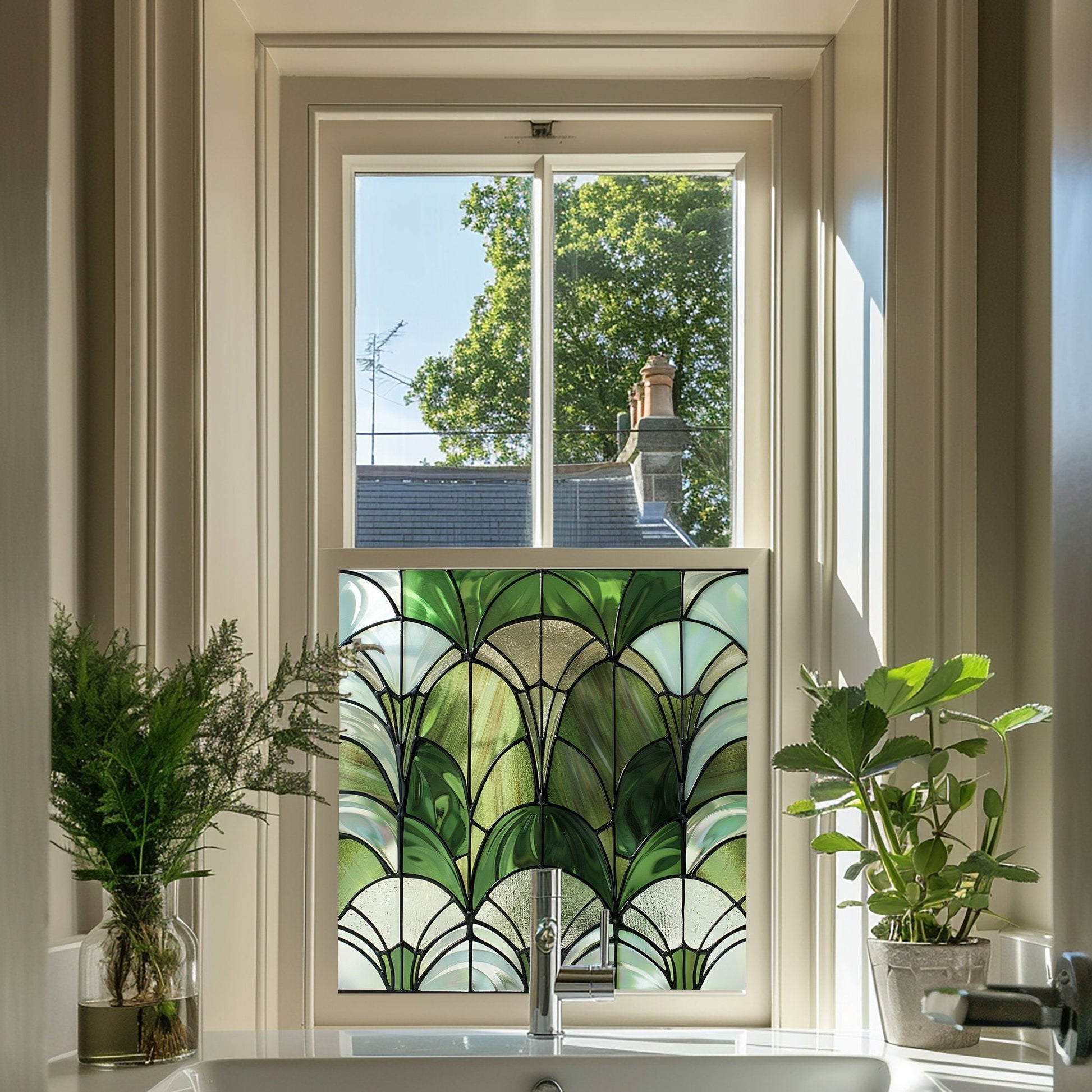 Art Deco Window Film, Privacy Window Film, Window Film, Decorative Window Film, Patterned Window Film, Coloured Window Film, Stained Glass Creative Windows