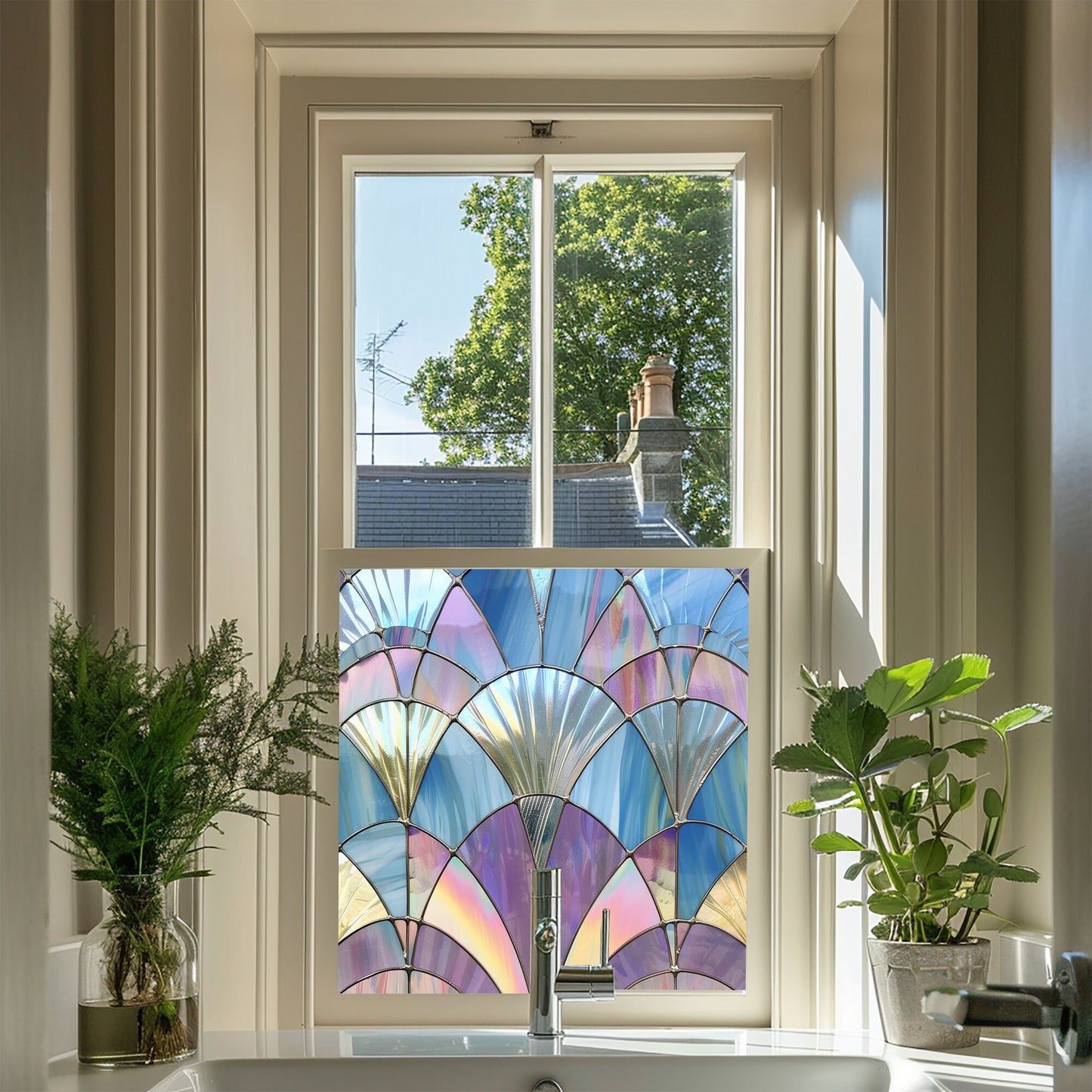 Art Deco Window Film, Privacy Window Film, Window Film, Decorative Window Film, Patterned Window Film, Coloured Window Film, Stained Glass Creative Windows