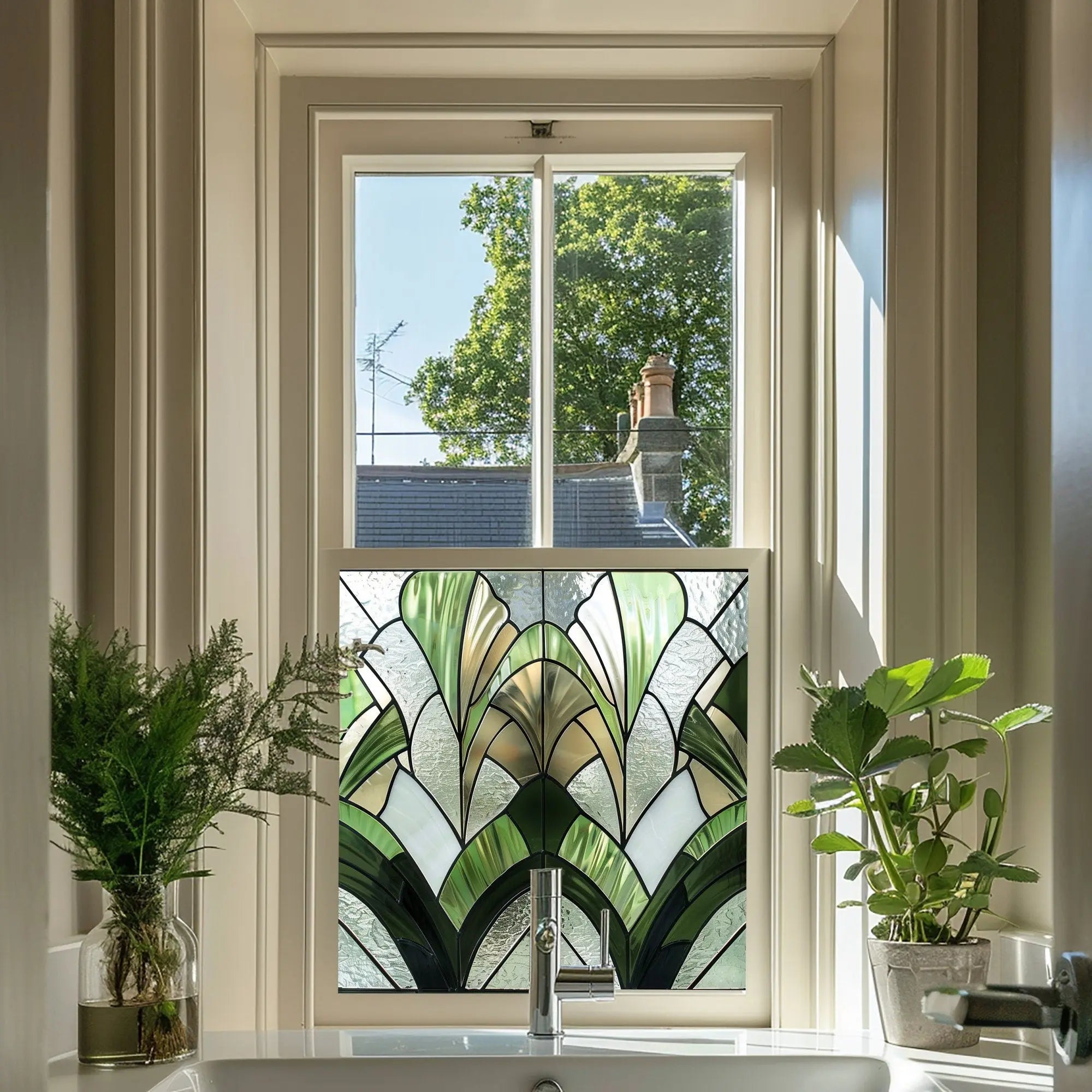 Sellia Privacy Stained Glass Window Film Creative Windows