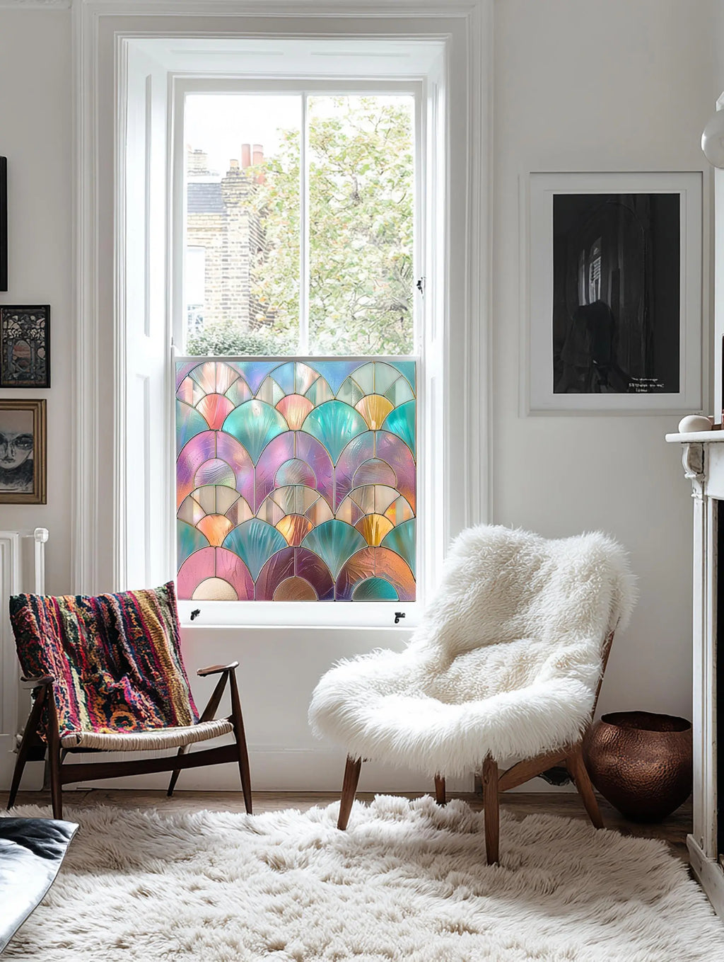 Guernica Stained Glass Window Film For Privacy Creative Windows