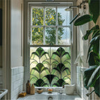 Stained Glass Privacy Window Film Emerald Fan Creative Windows