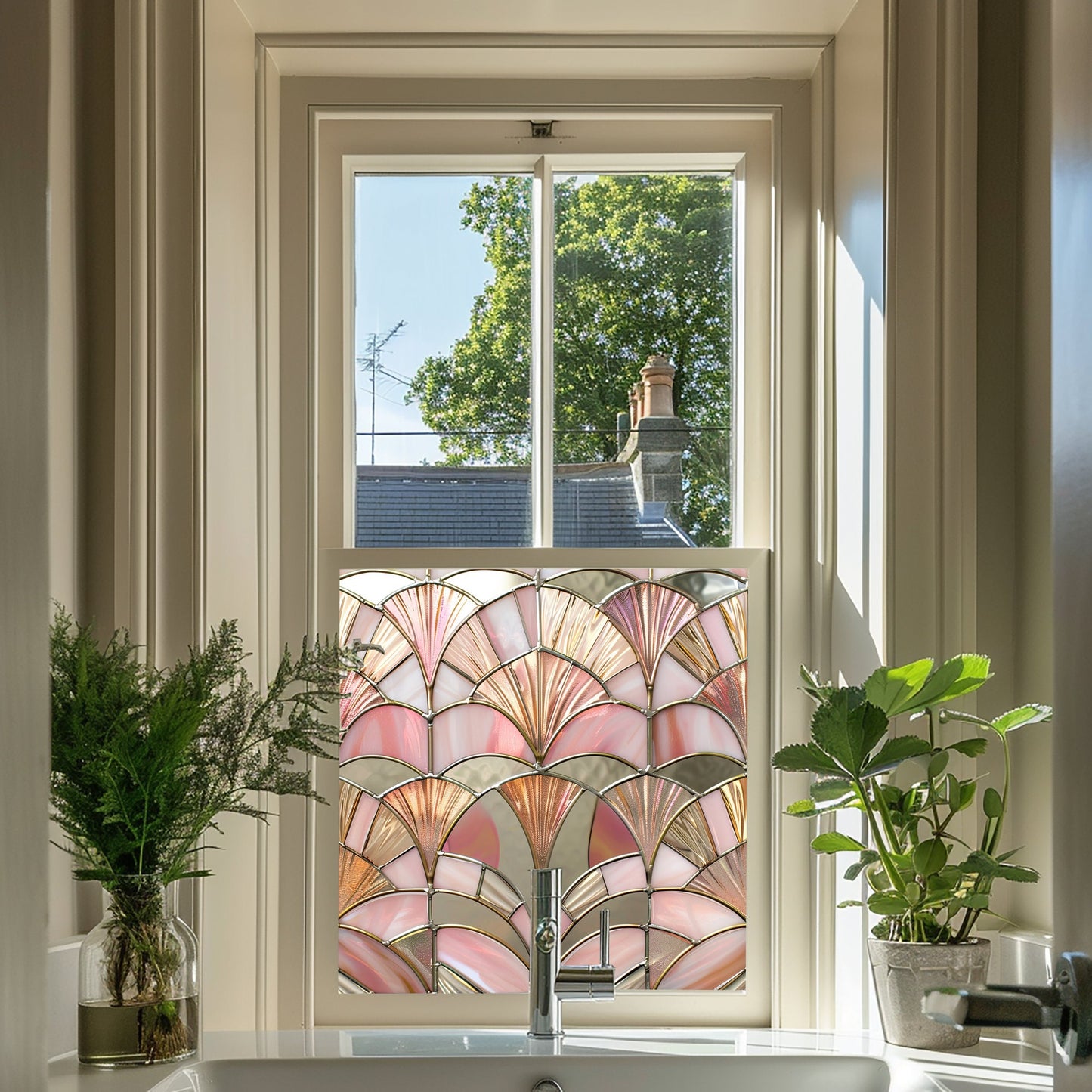 Art Deco Window Film, Privacy Window Film, Window Film, Decorative Window Film, Patterned Window Film, Coloured Window Film, Stained Glass Creative Windows