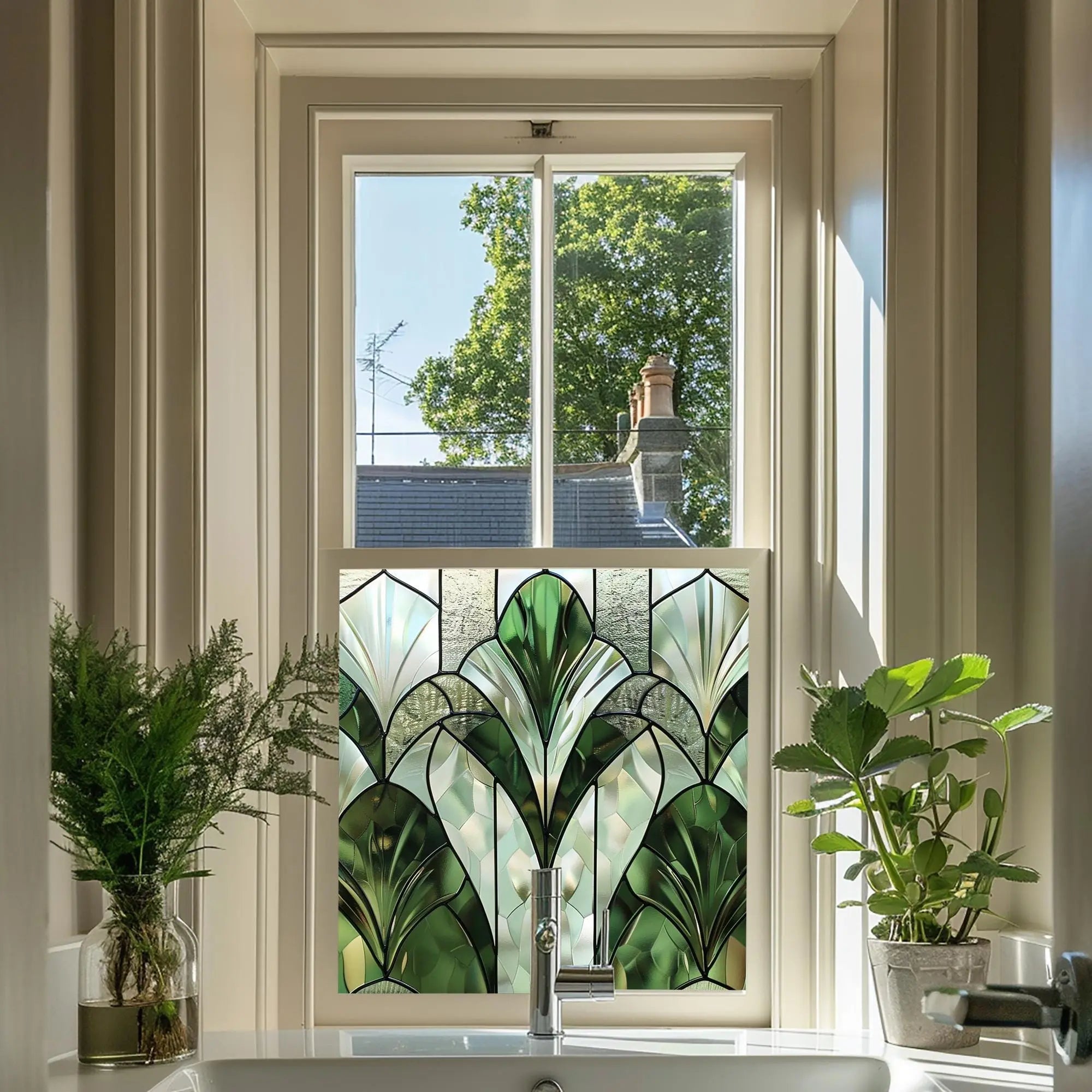 Pulsano Privacy Stained Glass Window Film Creative Windows