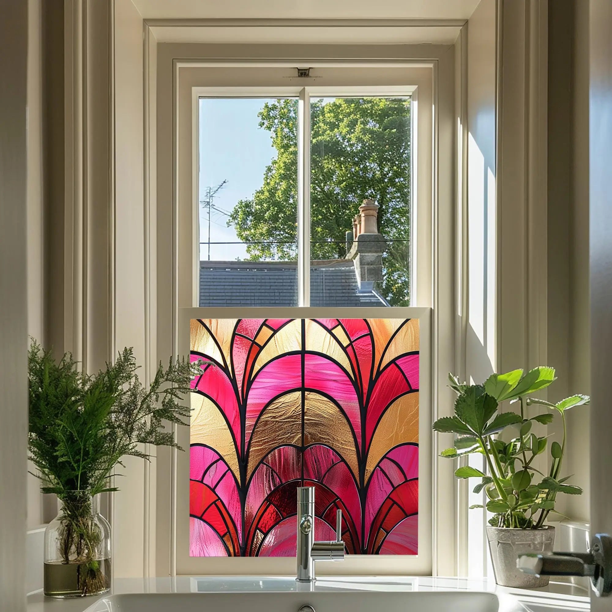 Novellara Stained Glass Privacy Window Film Creative Windows
