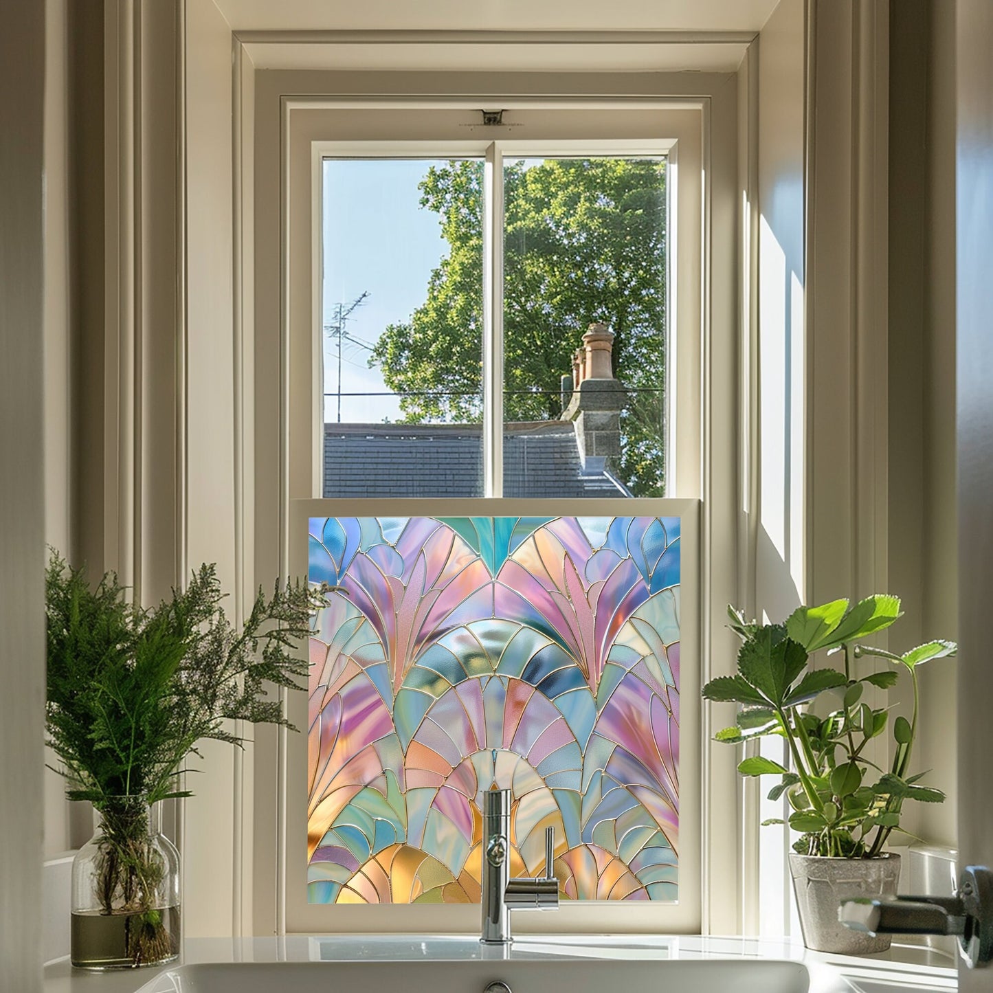 Art Deco Window Film, Privacy Window Film, Window Film, Decorative Window Film, Patterned Window Film, Coloured Window Film, Stained Glass Creative Windows