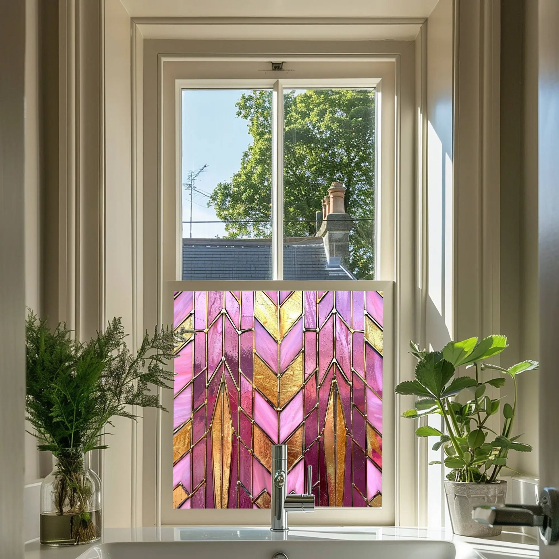 Oniferi Stained Glass Privacy Window Film Creative Windows