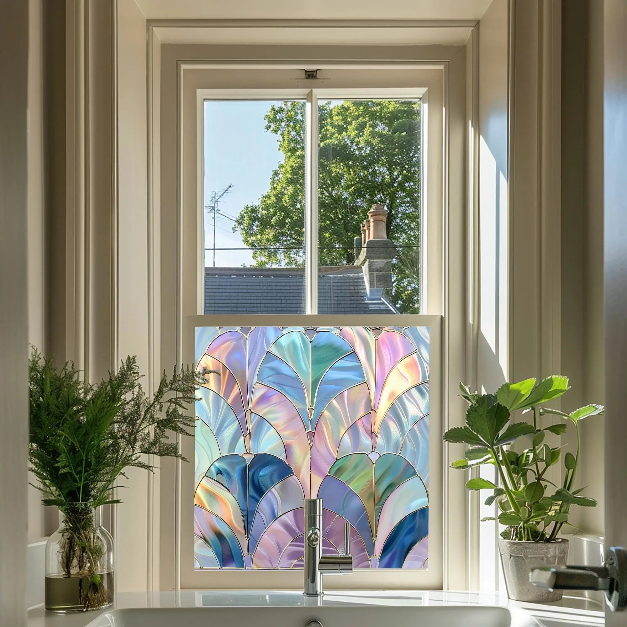 Travesio Privacy Stained Glass Window Film Creative Windows